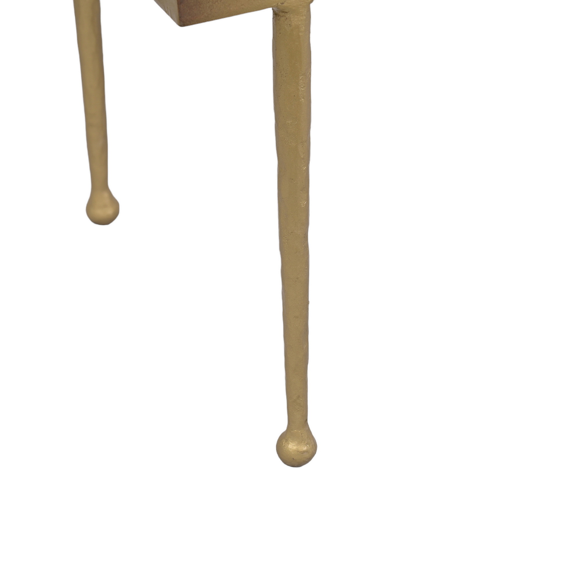 Antique gold Metal Base Bench