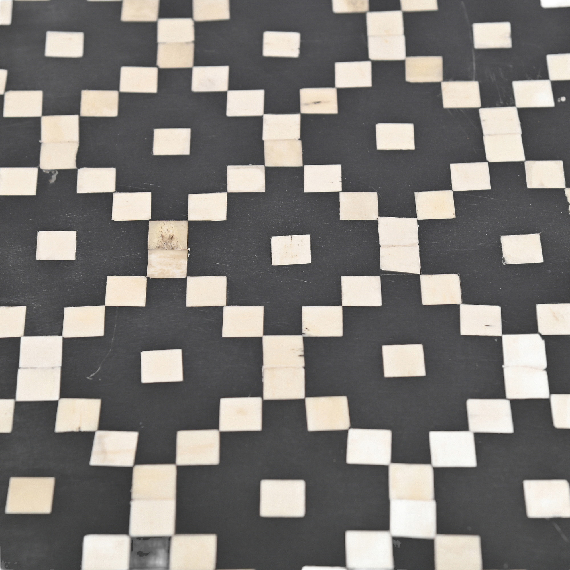 Bone inlay iron desk