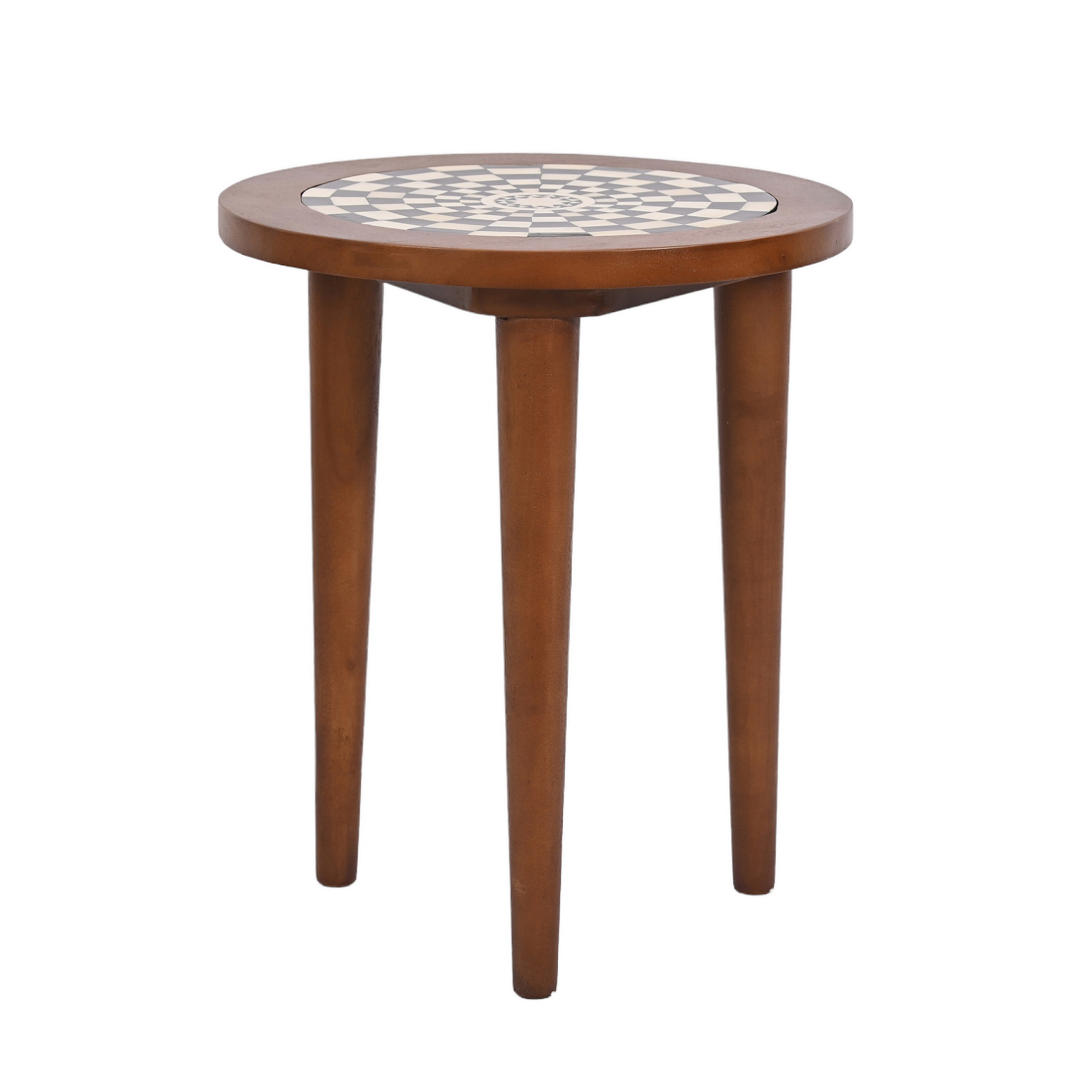 Small Side Table - wood and Stone