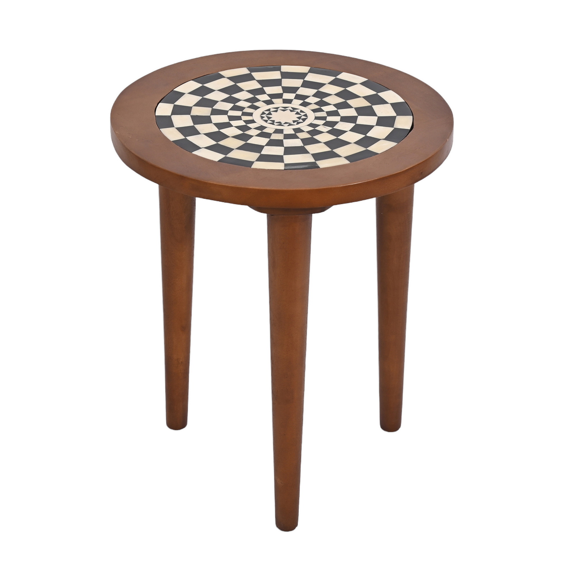 Small Side Table - wood and Stone