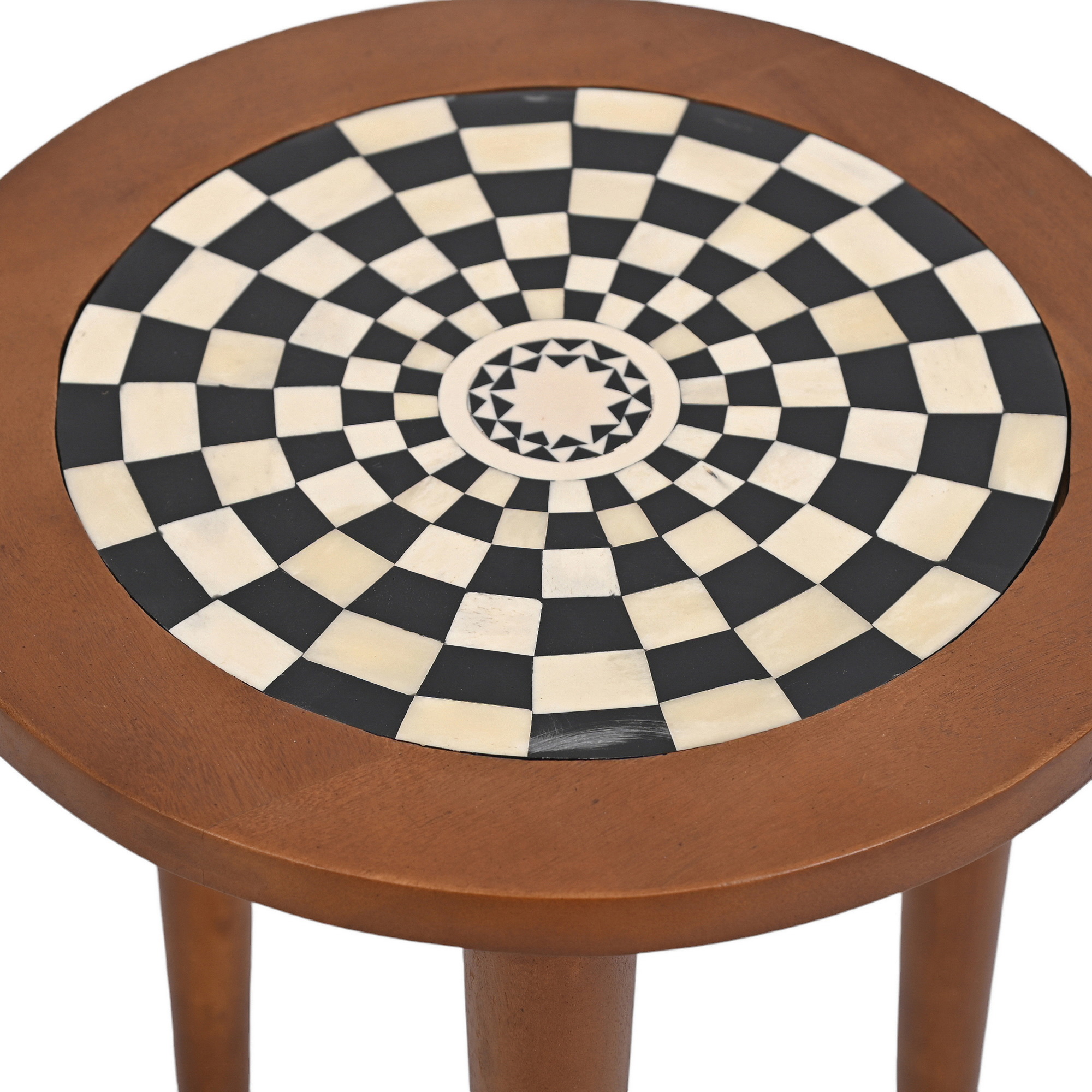 Small Side Table - wood and Stone