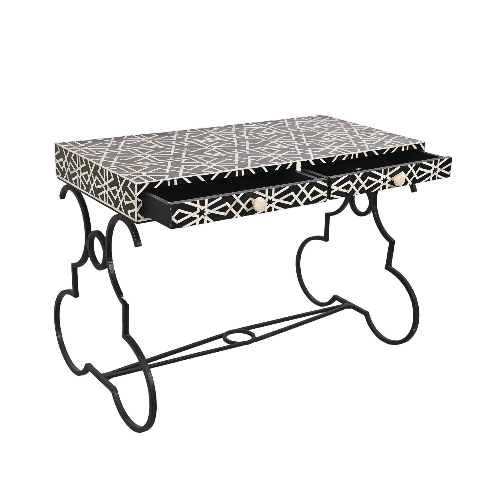 Arshia Bone inlay iron desk