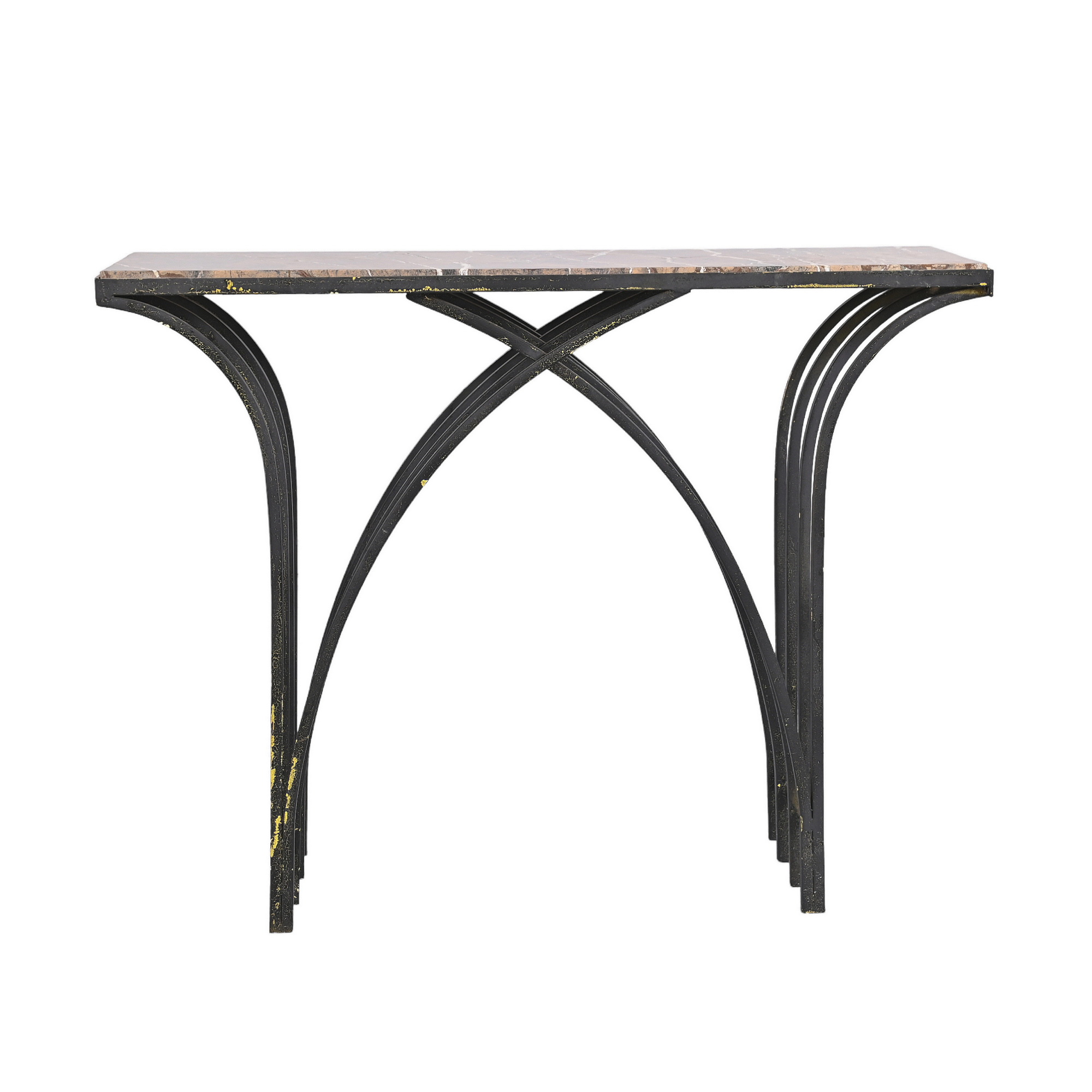 Wrought iron compact console