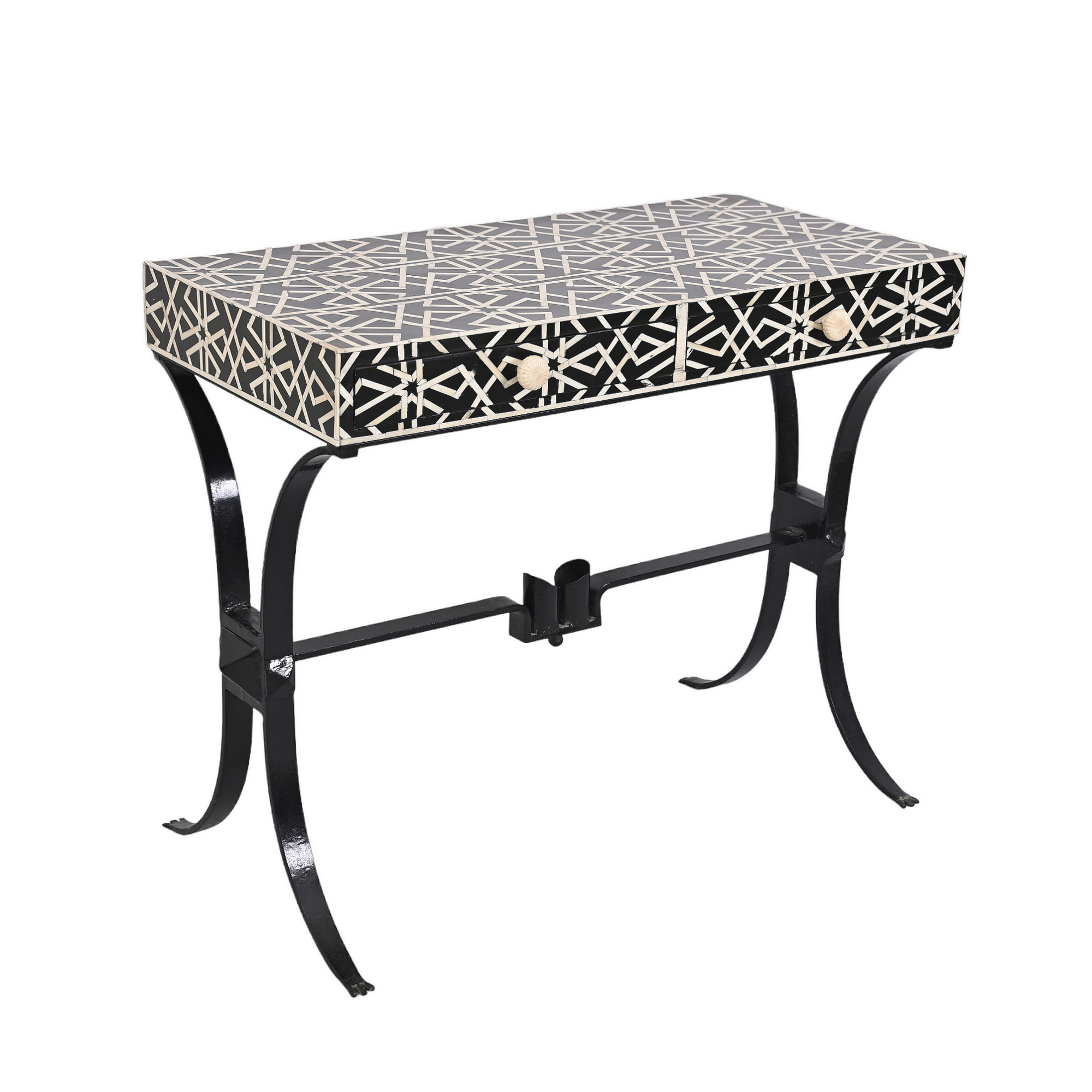 Delnaz Bone inlay iron desk