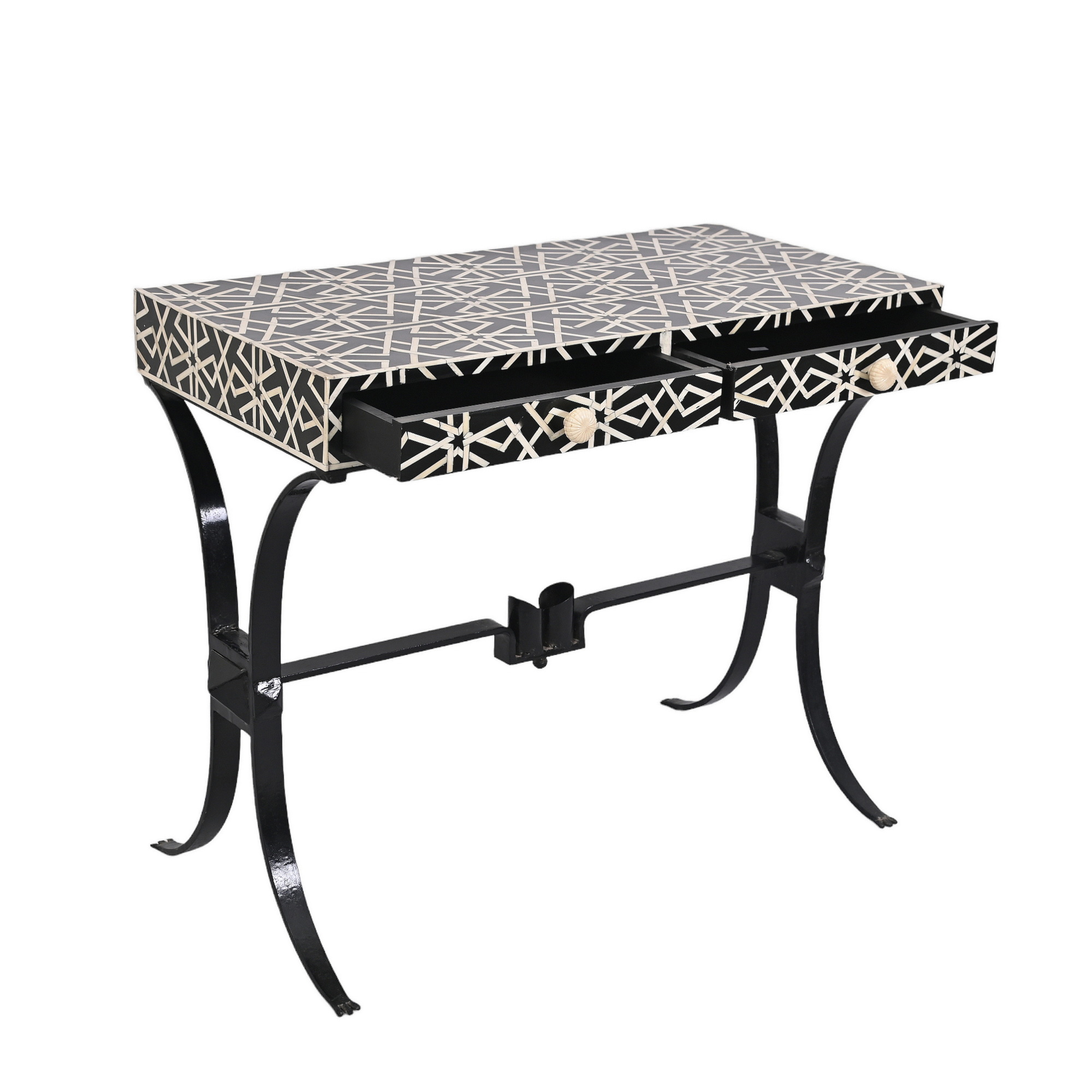 Delnaz Bone inlay iron desk
