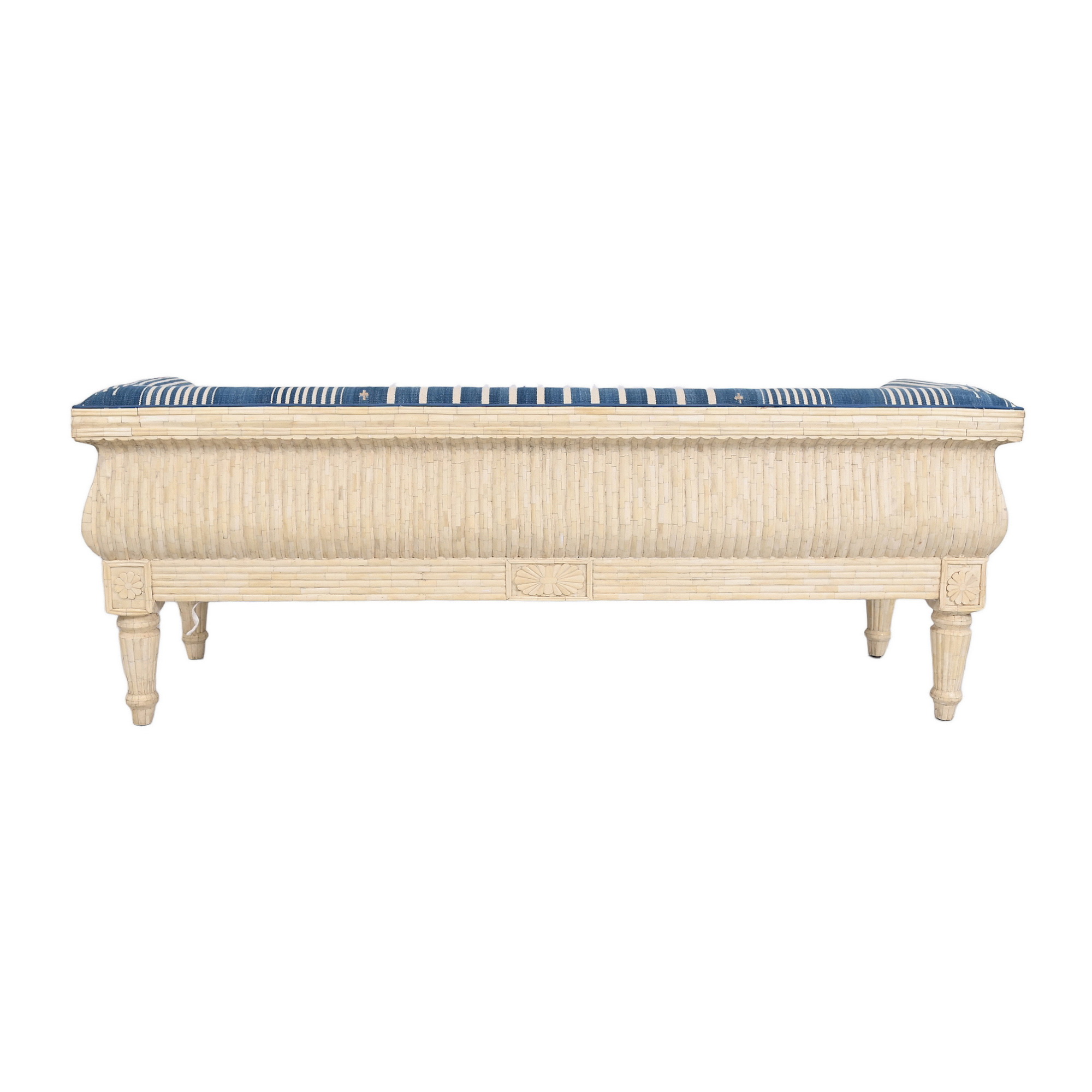 Bone inlay dhurrie sofa