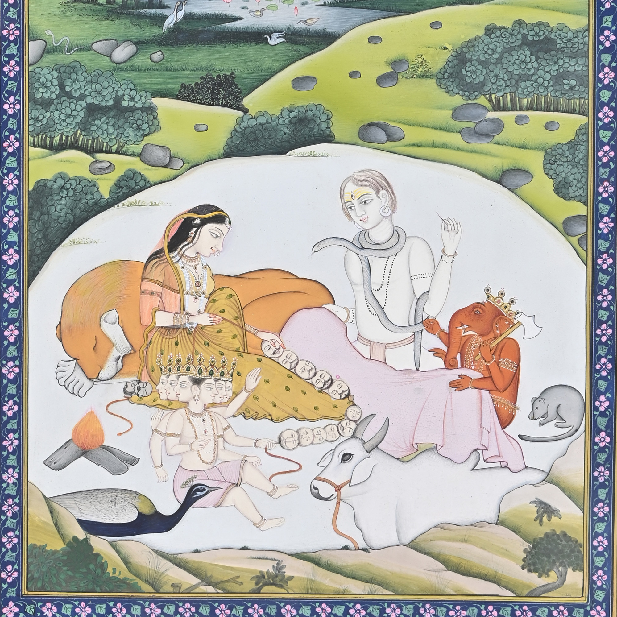 Divine Harmony Shiva Parvati  Ganesha