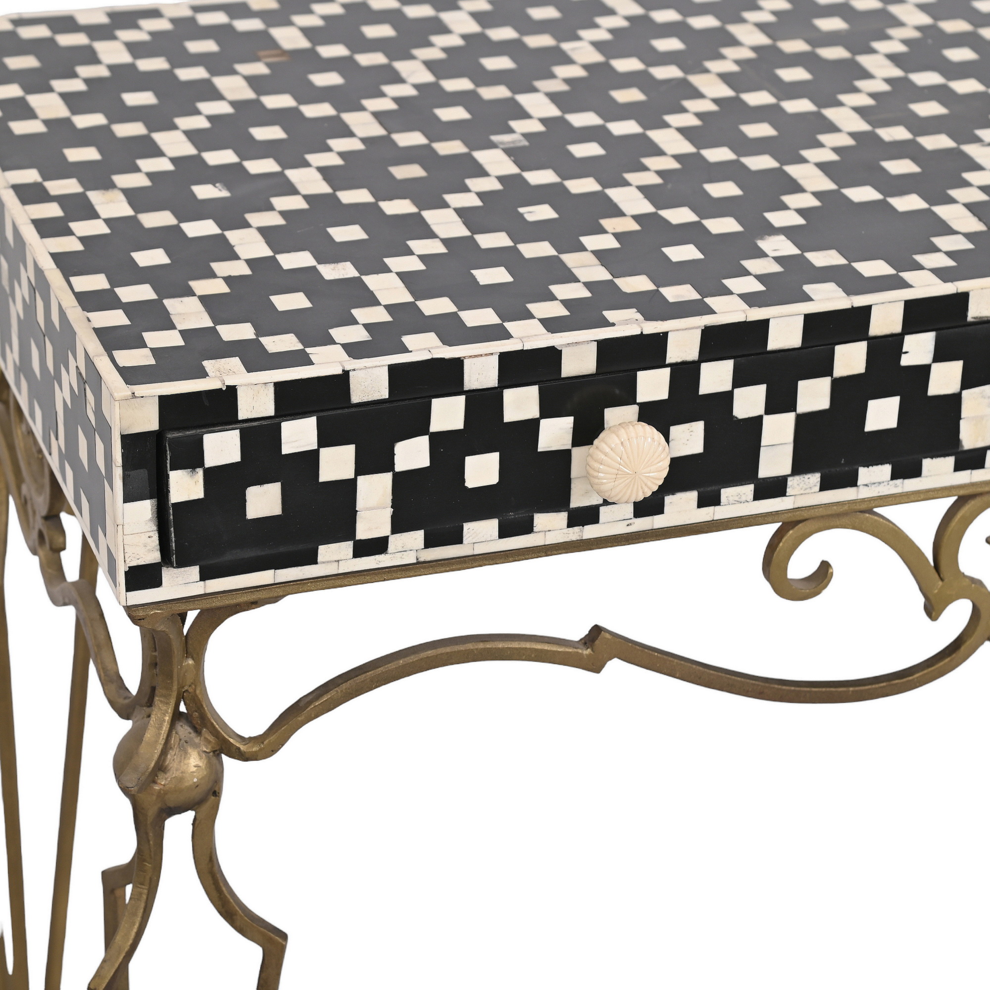 Shirin Bone inlay iron console