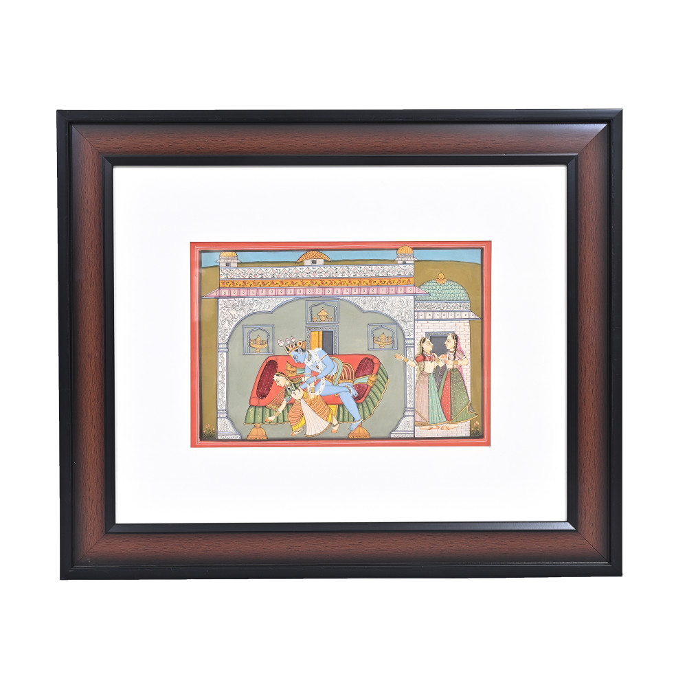 Image of Divine Play: Krishna and Radha in the Royal Pavilion