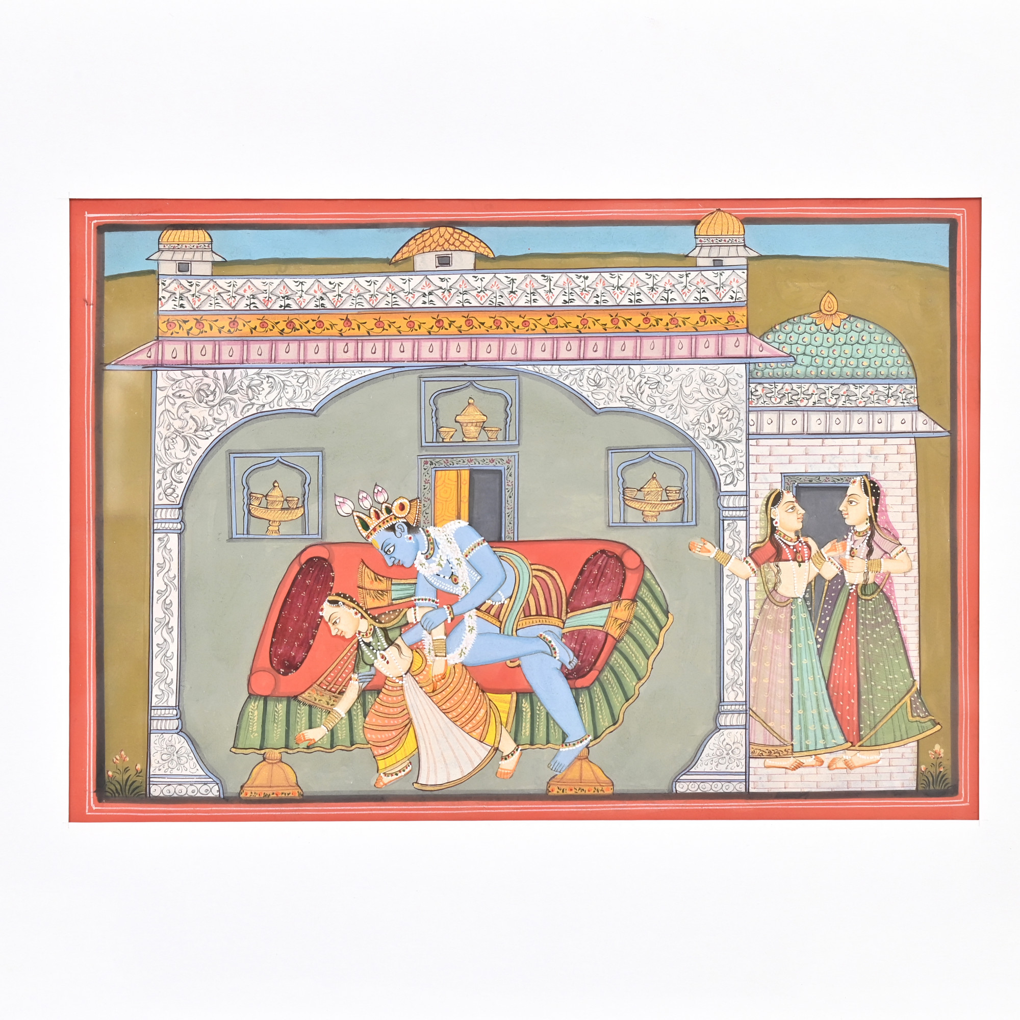 Divine Play Krishna and Radha in the Royal Pavilion