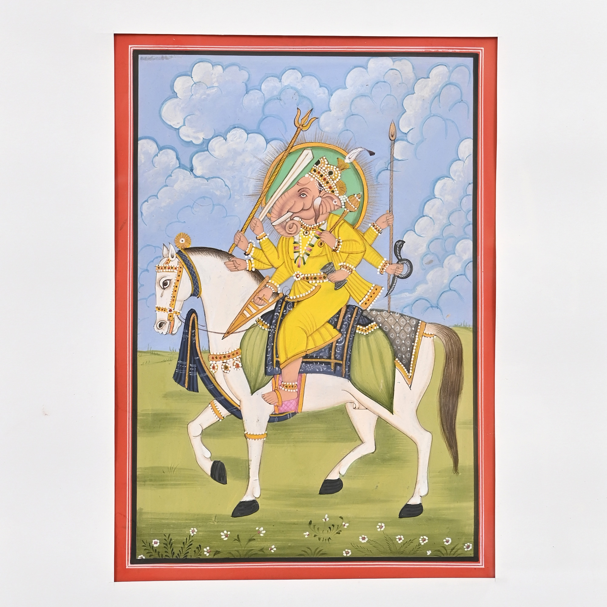Lord Ganesha on Horseback