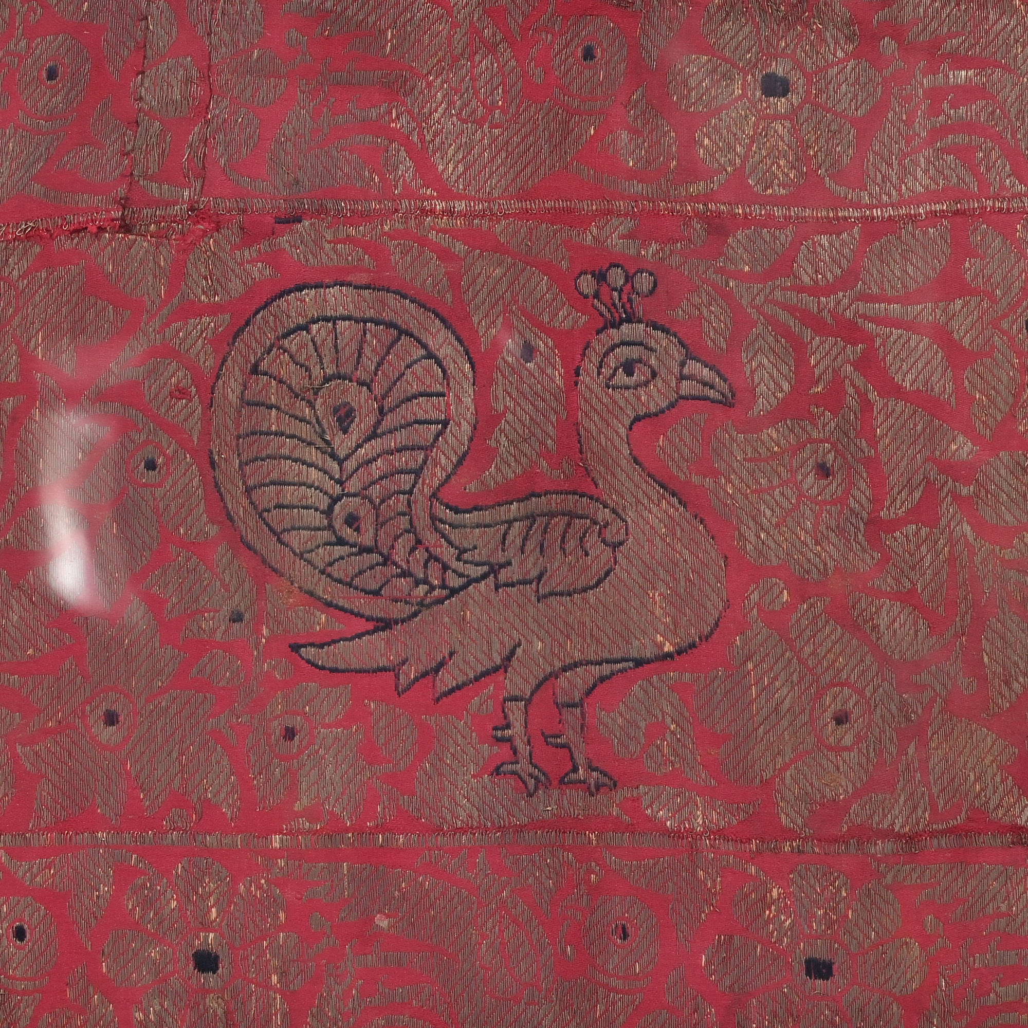 Royal Peacock Brocade Panel