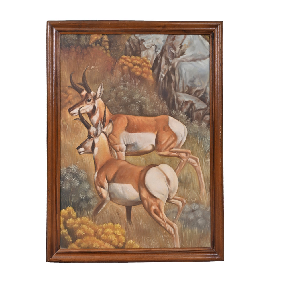 Image of Grace of the Wild | Antelope Pair Oil Painting