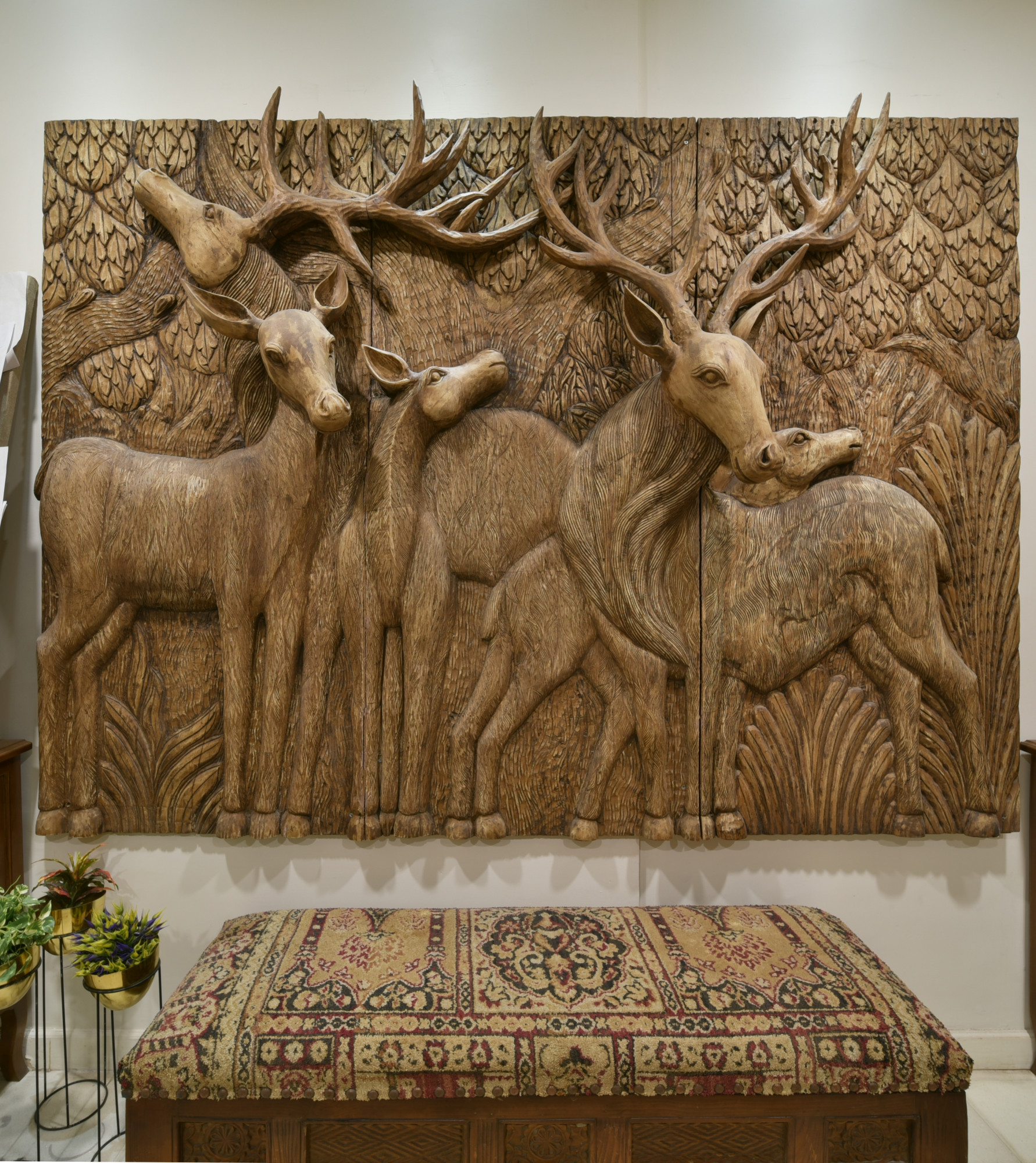 Dandaka Deer wooden mural
