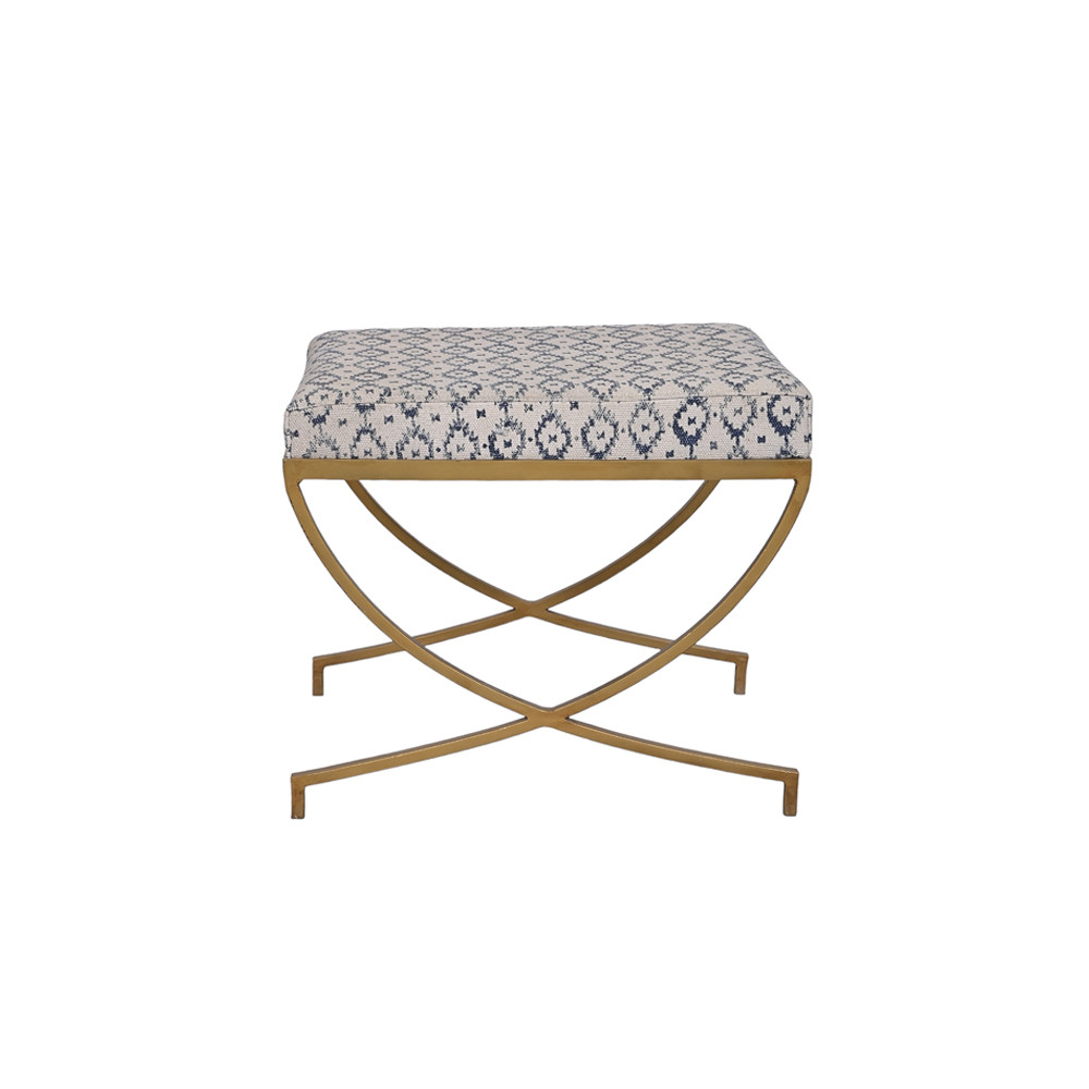Contemporary iron Frame Ottoman