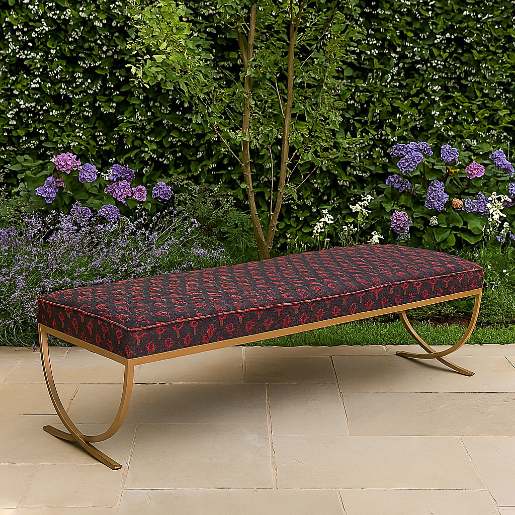 Iron geometric bench