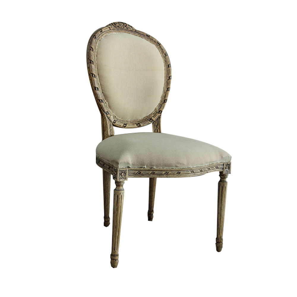 Carving oval back chair