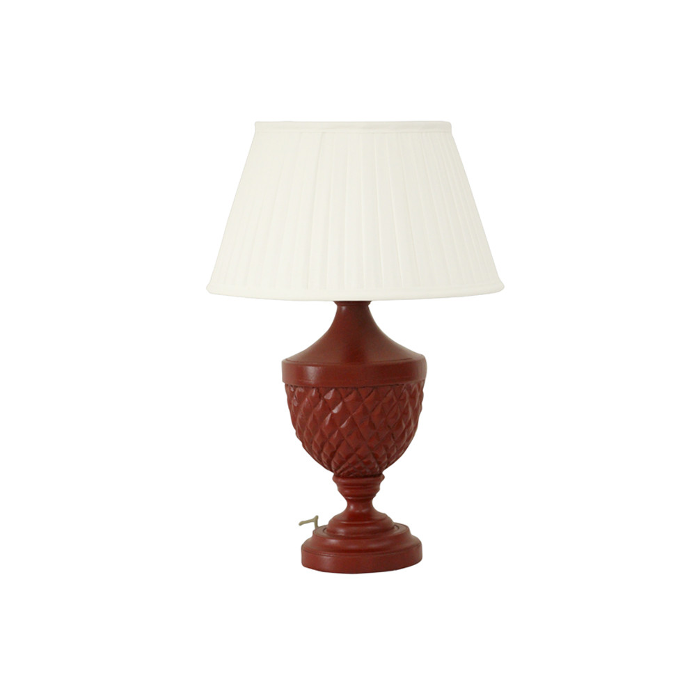 Scarlet Carved Wooden Table Lamp