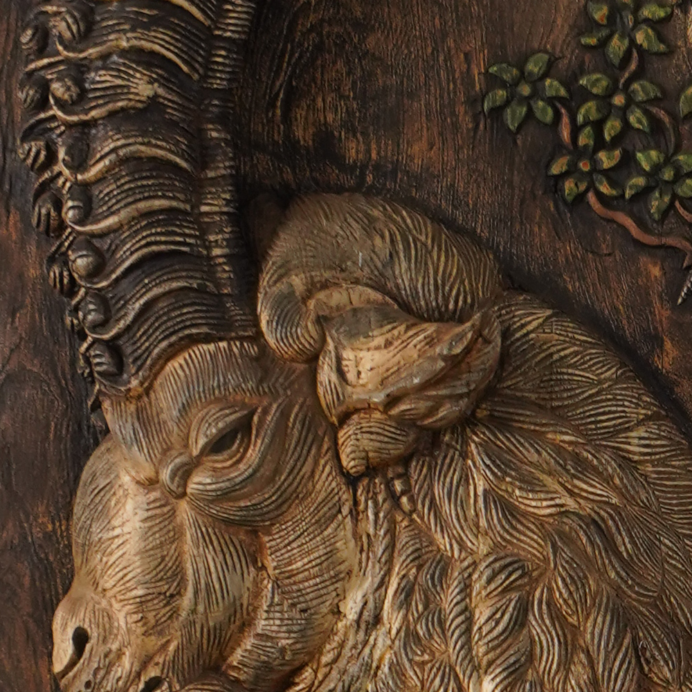 Hand-Carved Rahm Mural