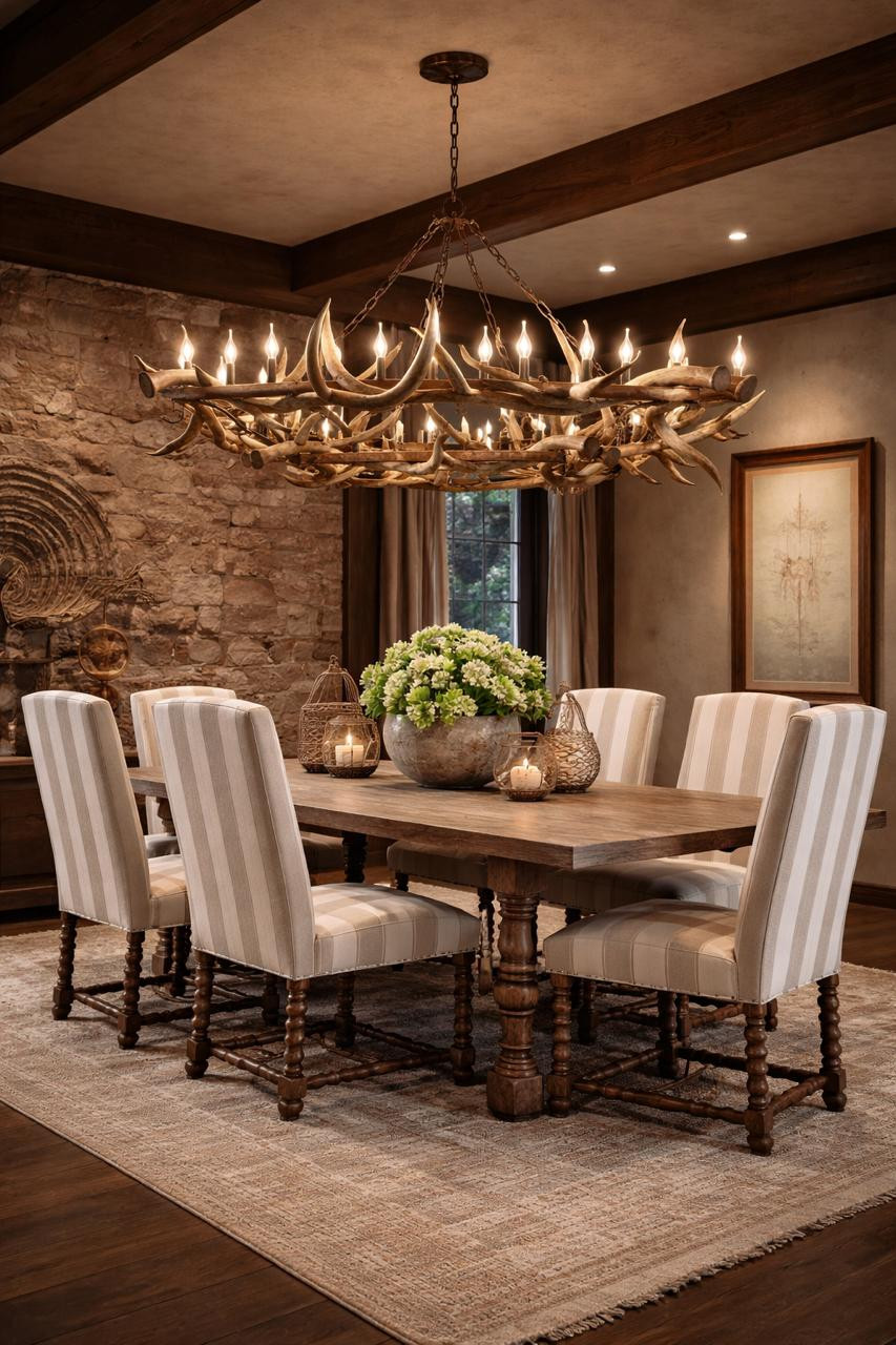 Savanna Eclipse Antler Chandelier