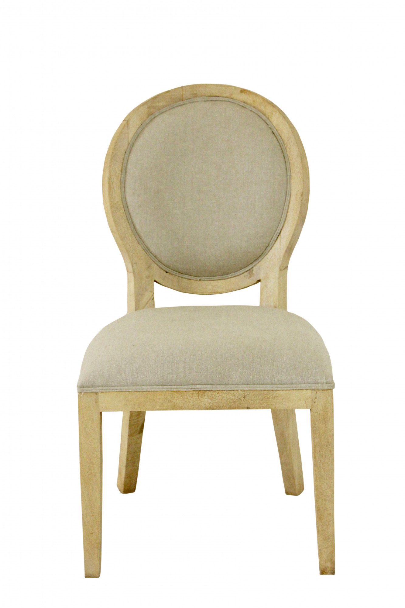 Oval back dining chair with straight legs