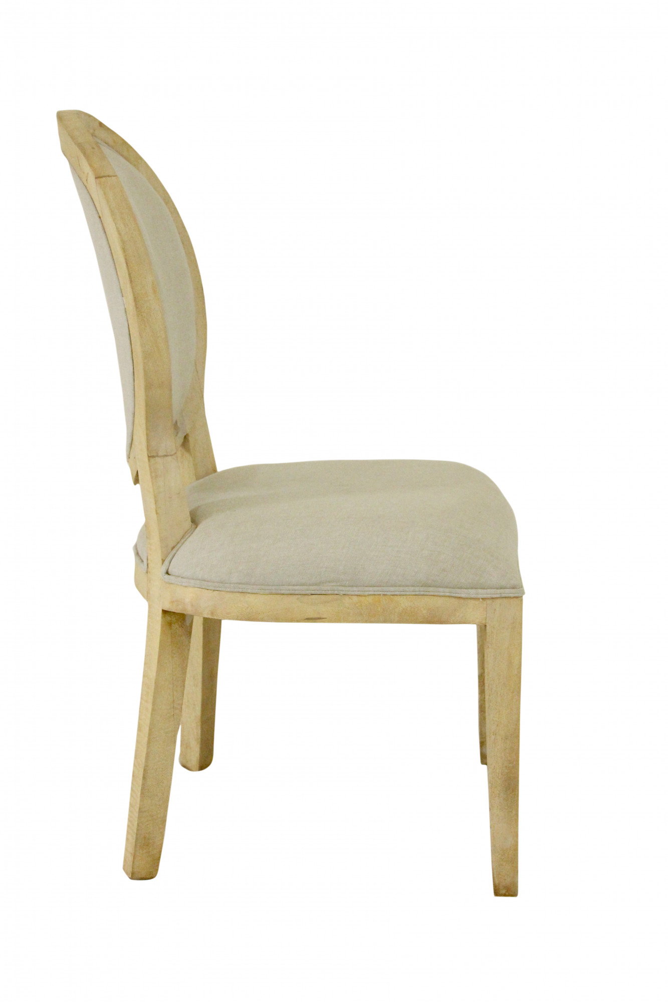 Oval back dining chair with straight legs