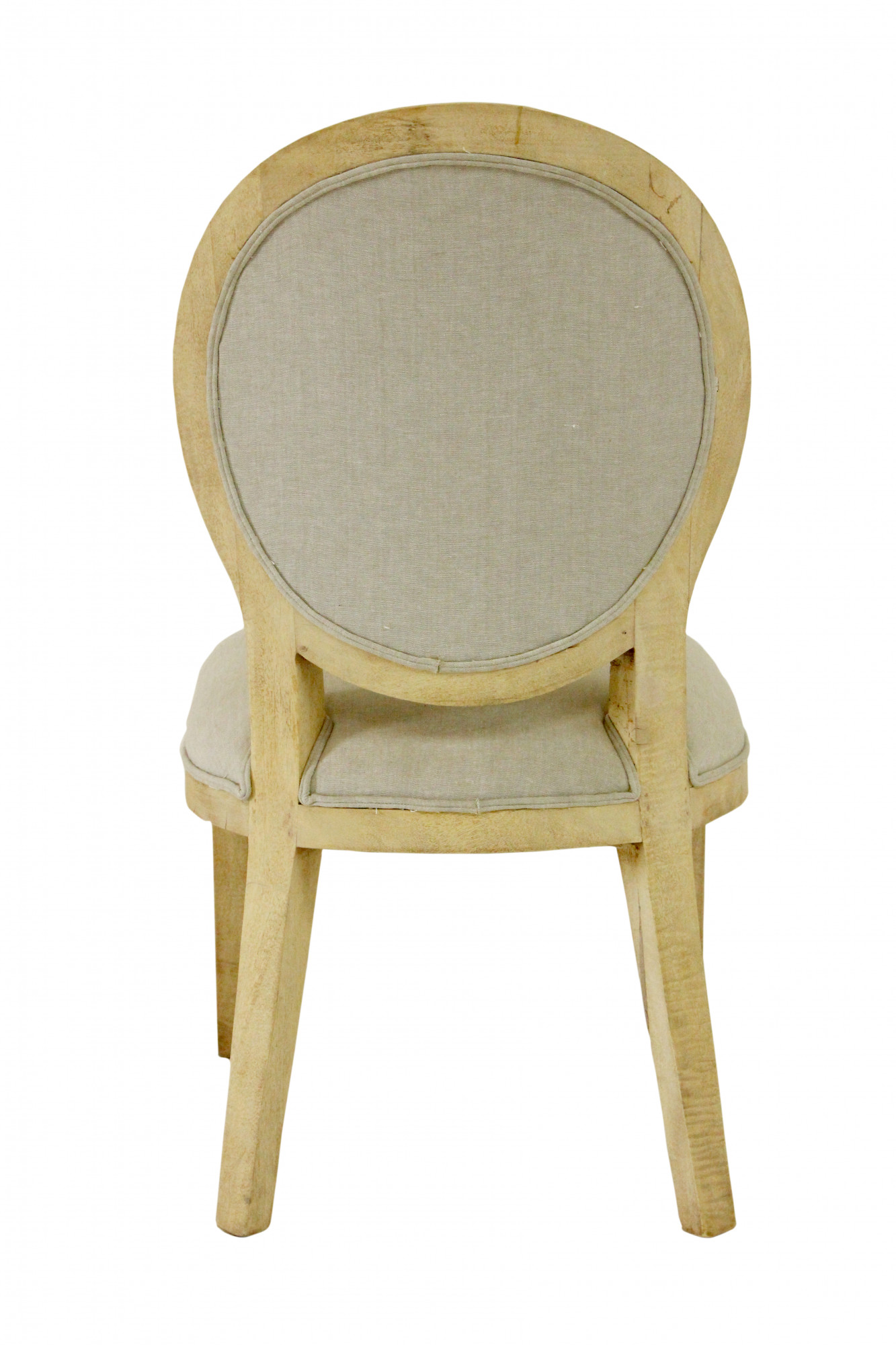 Oval back dining chair with straight legs
