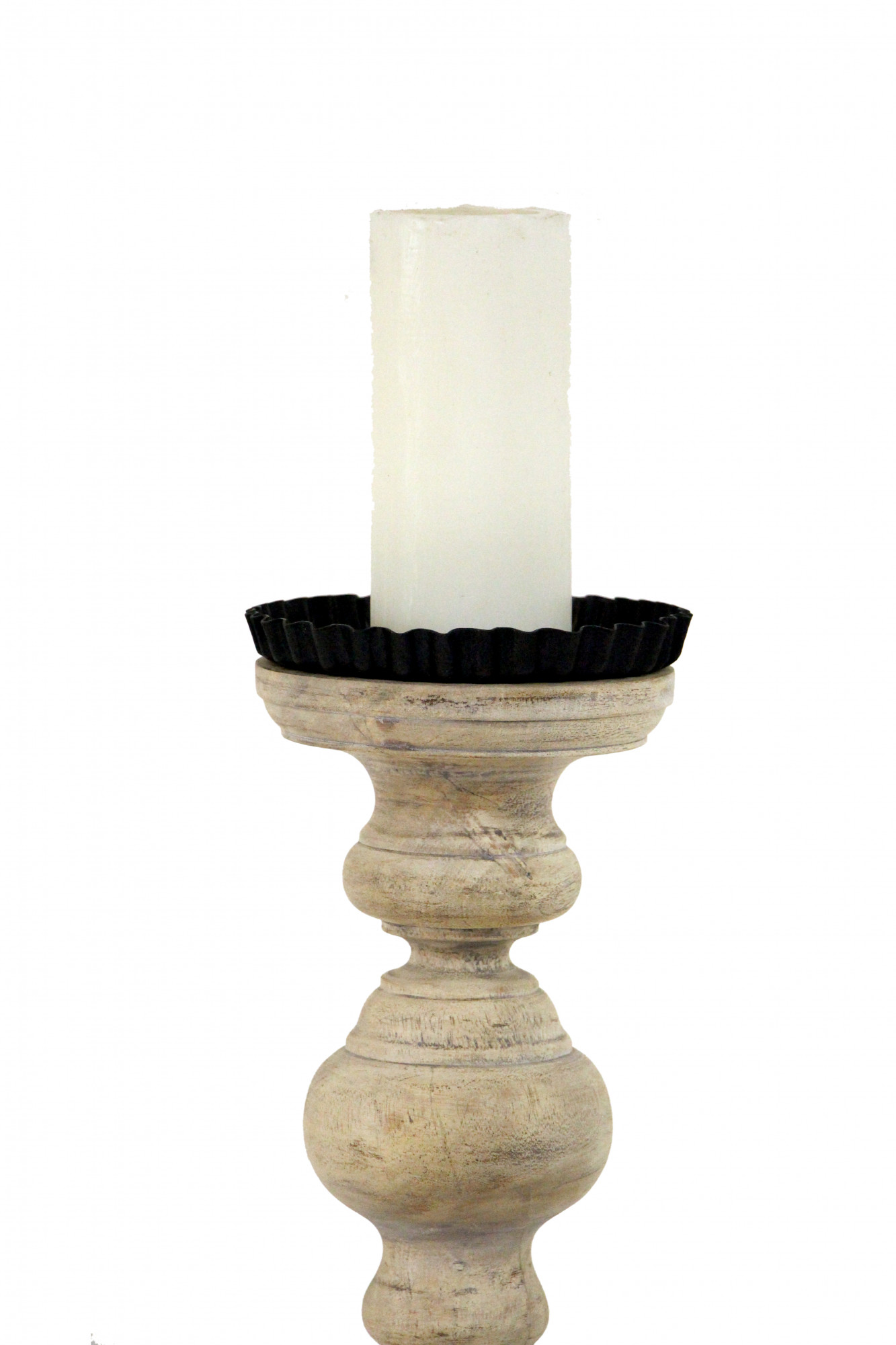 Stately wooden candle stand