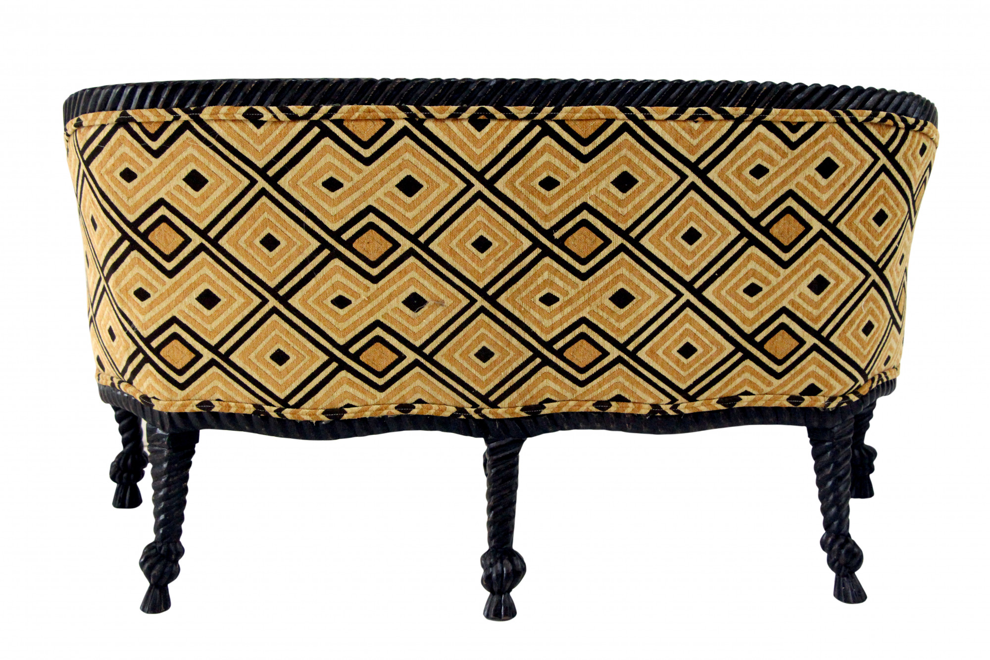 Statement rope carved Spanish sofa