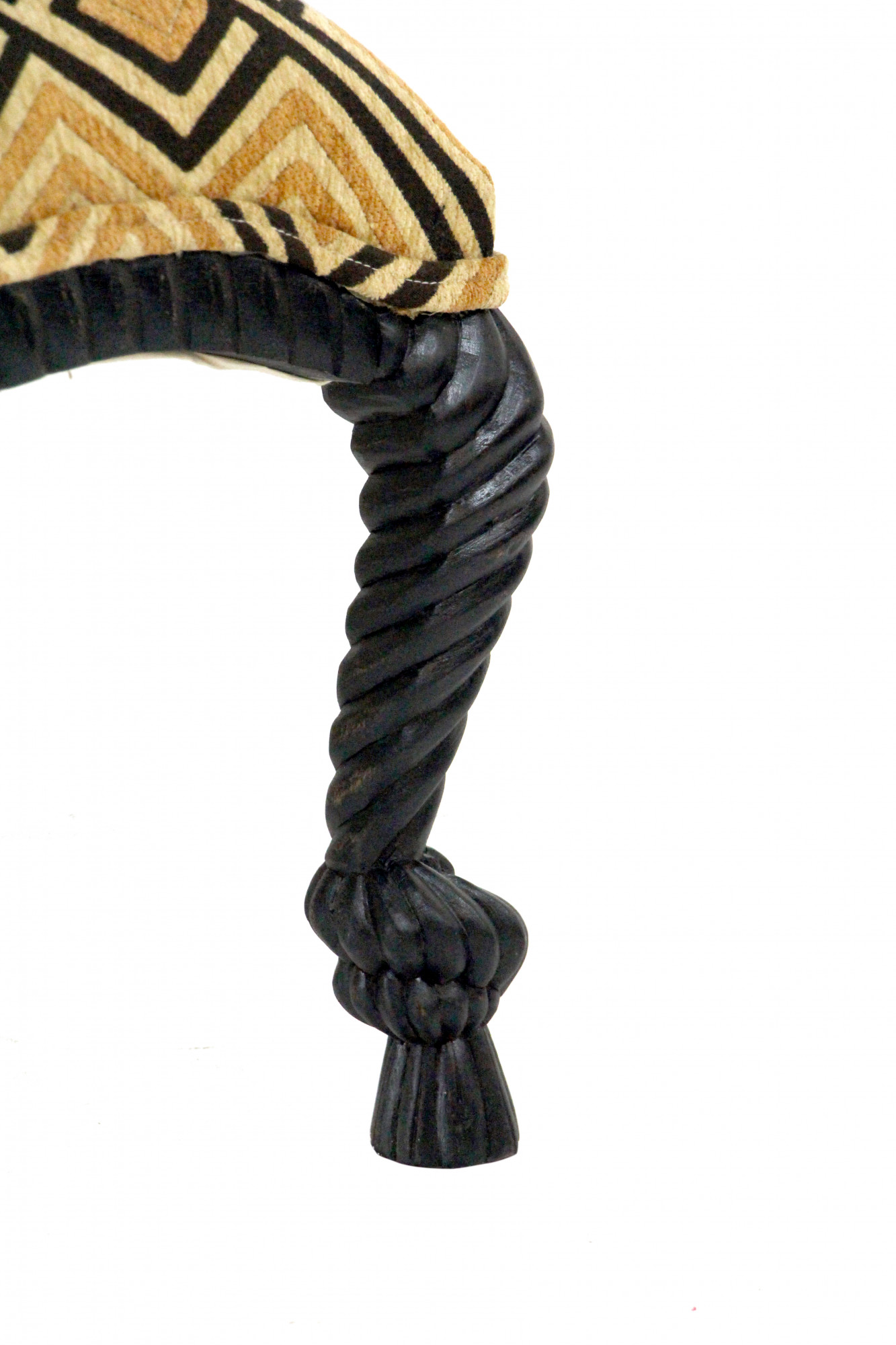 Statement rope carved Spanish tub chair