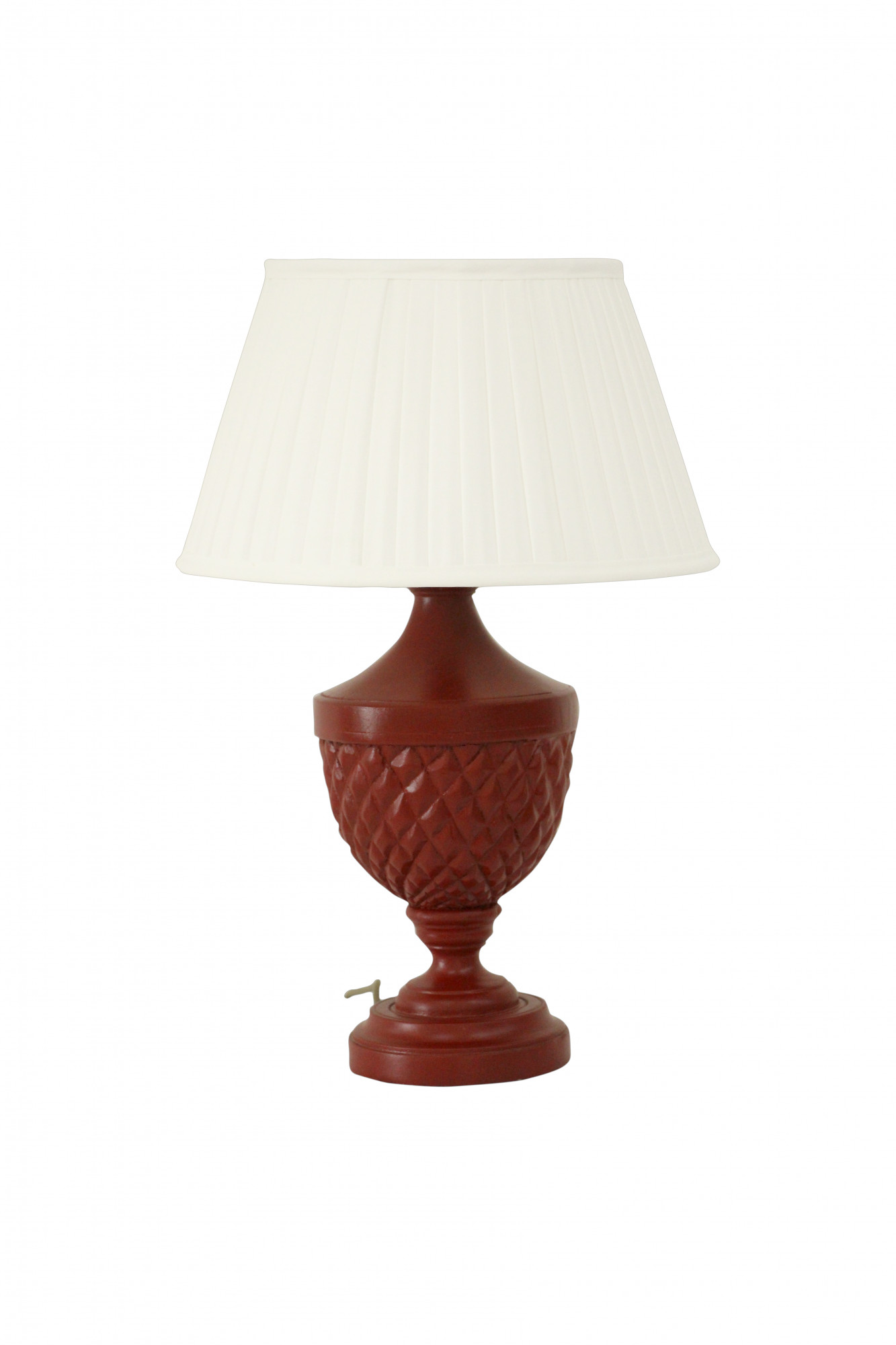 Scarlet Carved Wooden Table Lamp