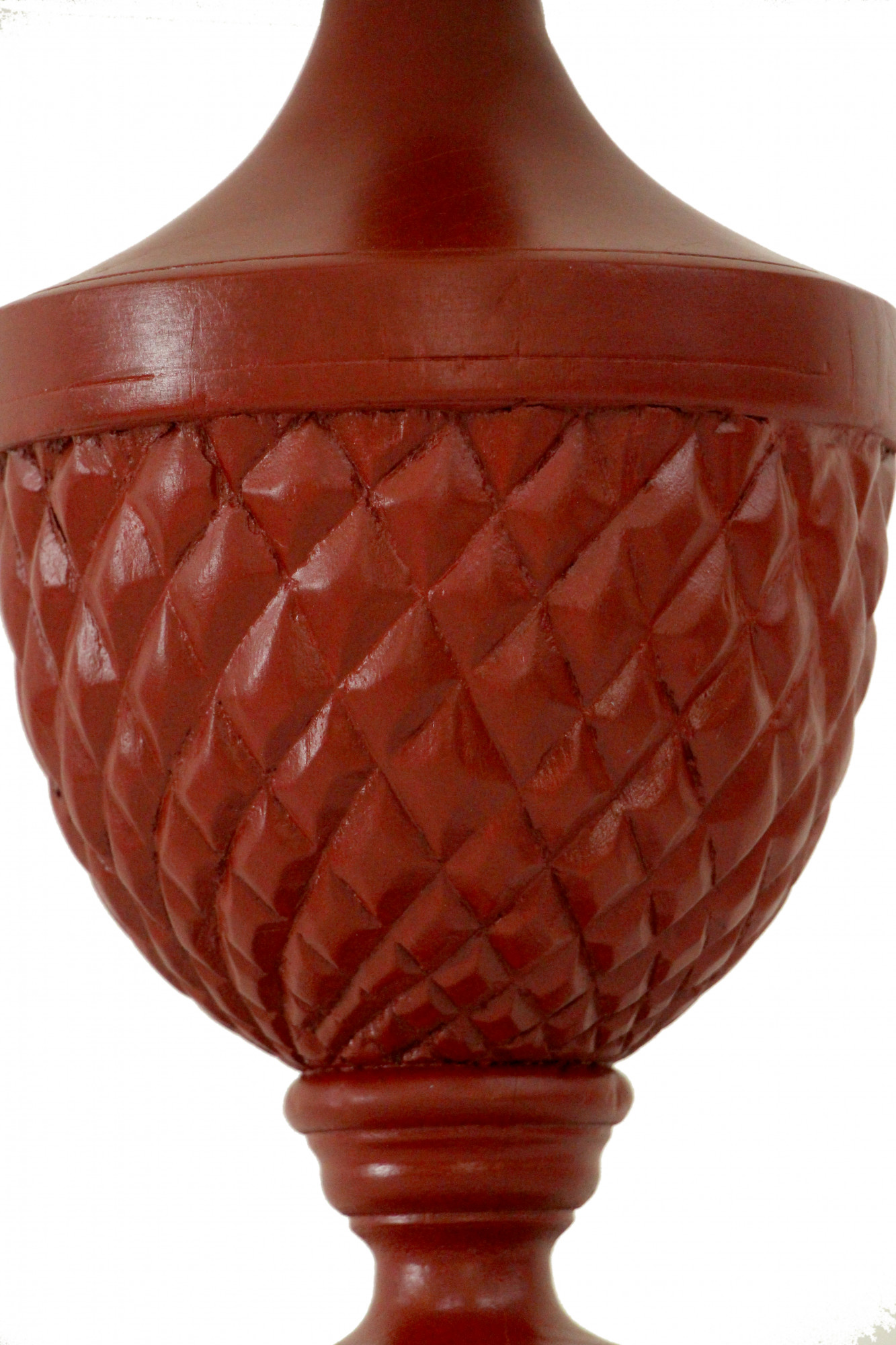 Scarlet Carved Wooden Table Lamp