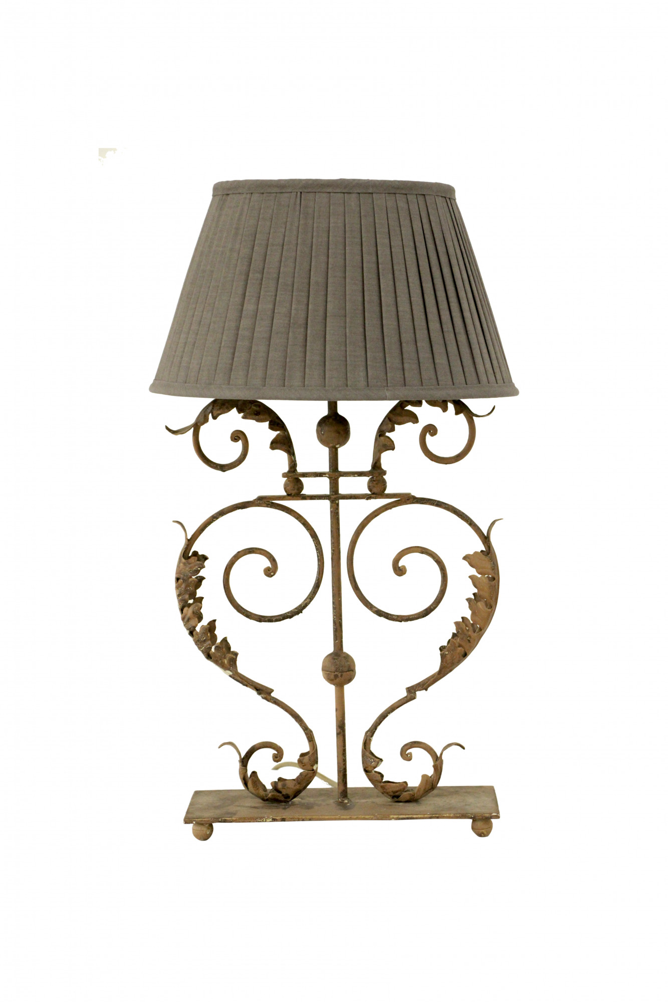 Ornate Iron Scroll Table Lamp