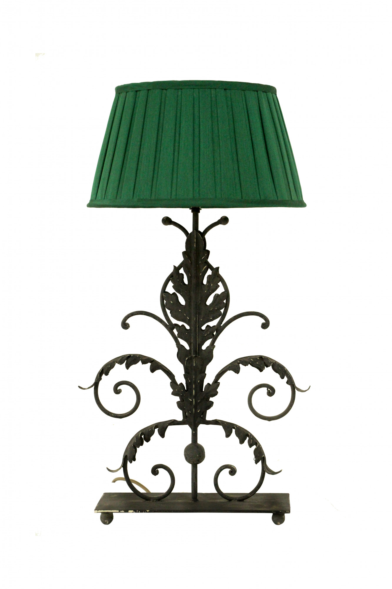 Ornate Iron Scroll Table Lamp