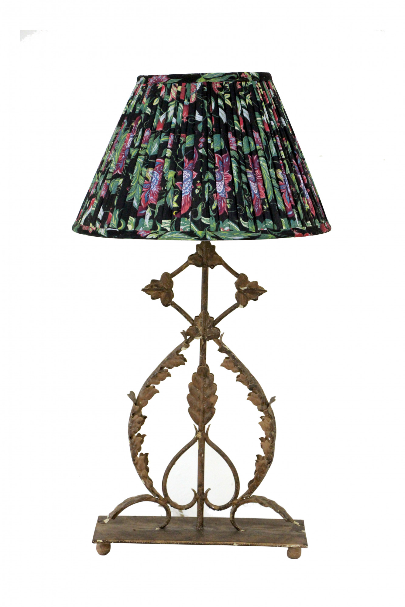 Ornate Iron Scroll Table Lamp