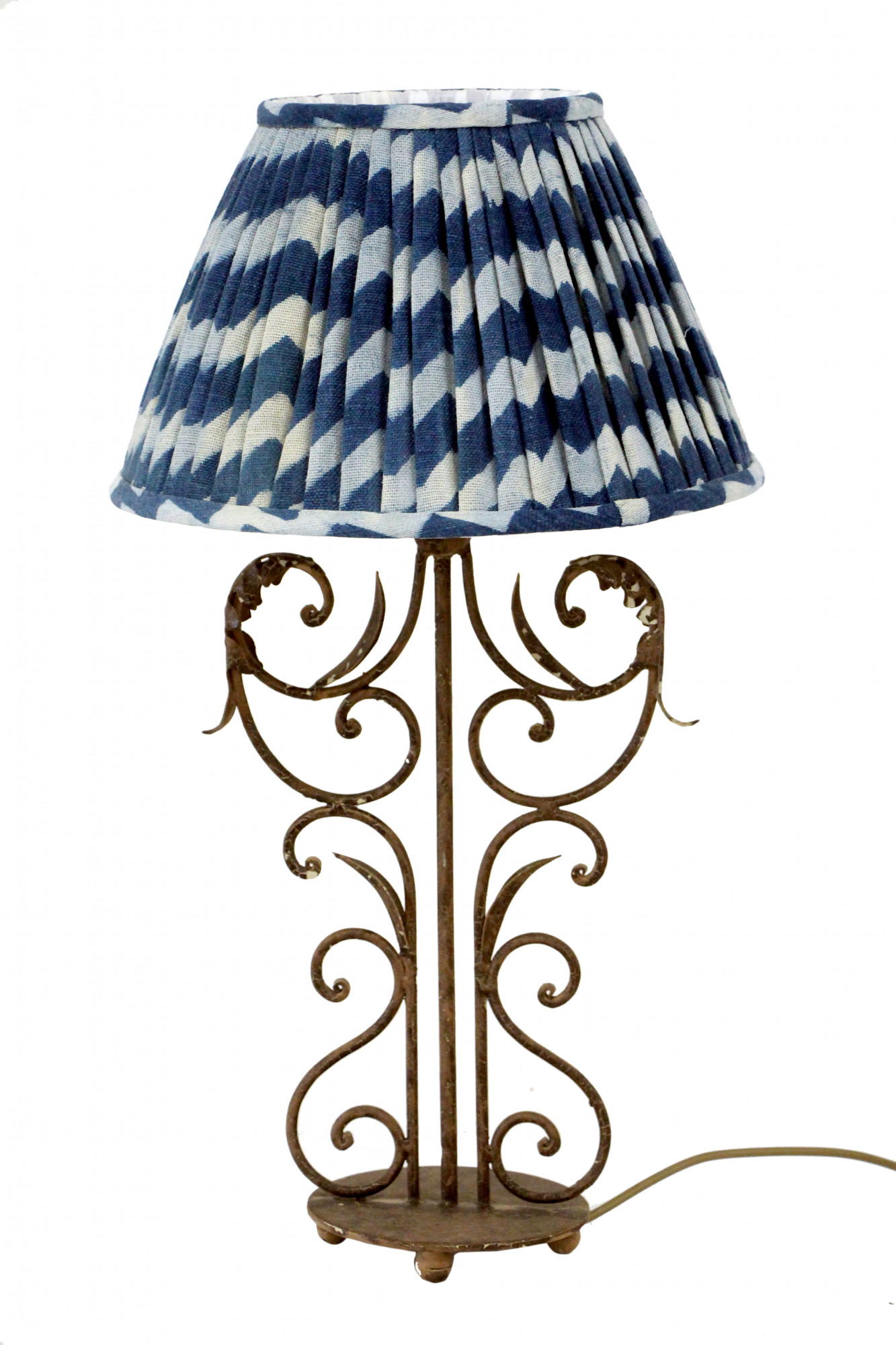 Ornate Iron Scroll Table Lamp