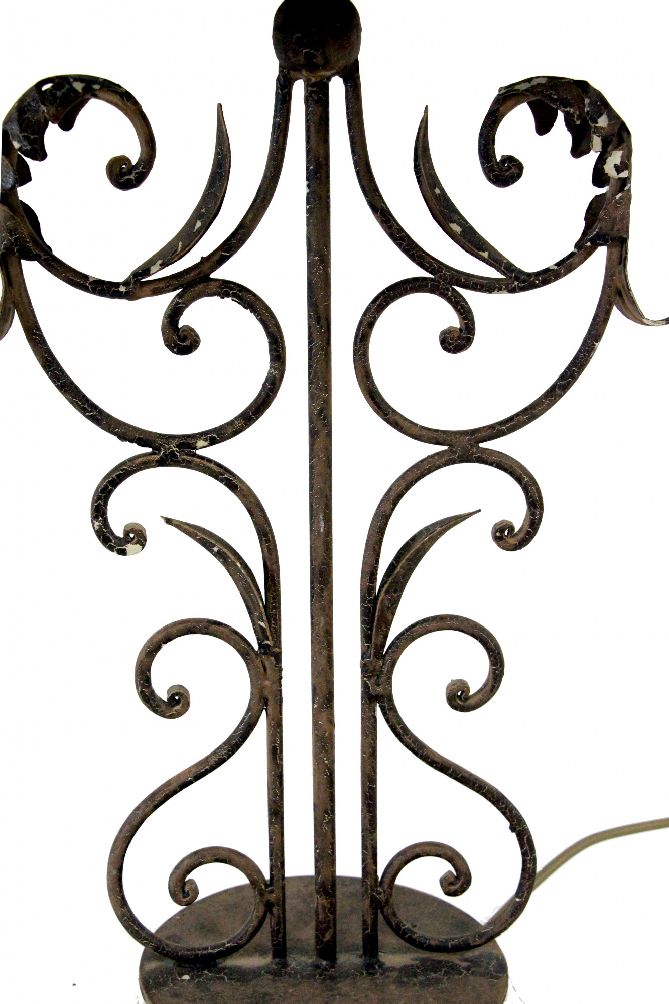 Ornate Iron Scroll Table Lamp