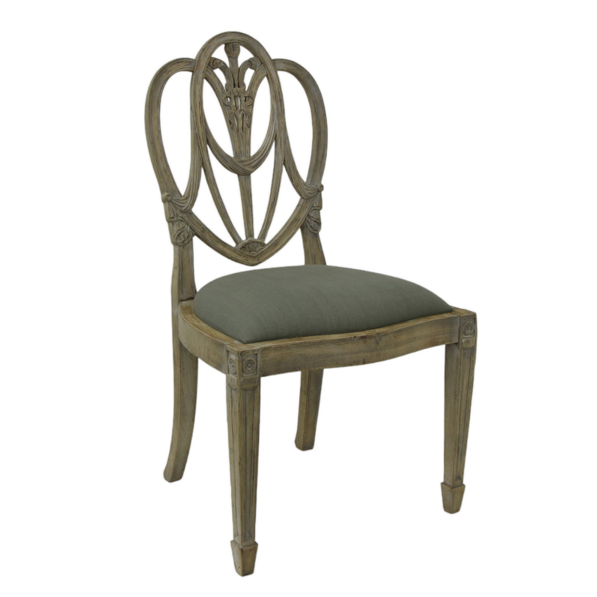 Carved back dining chairs