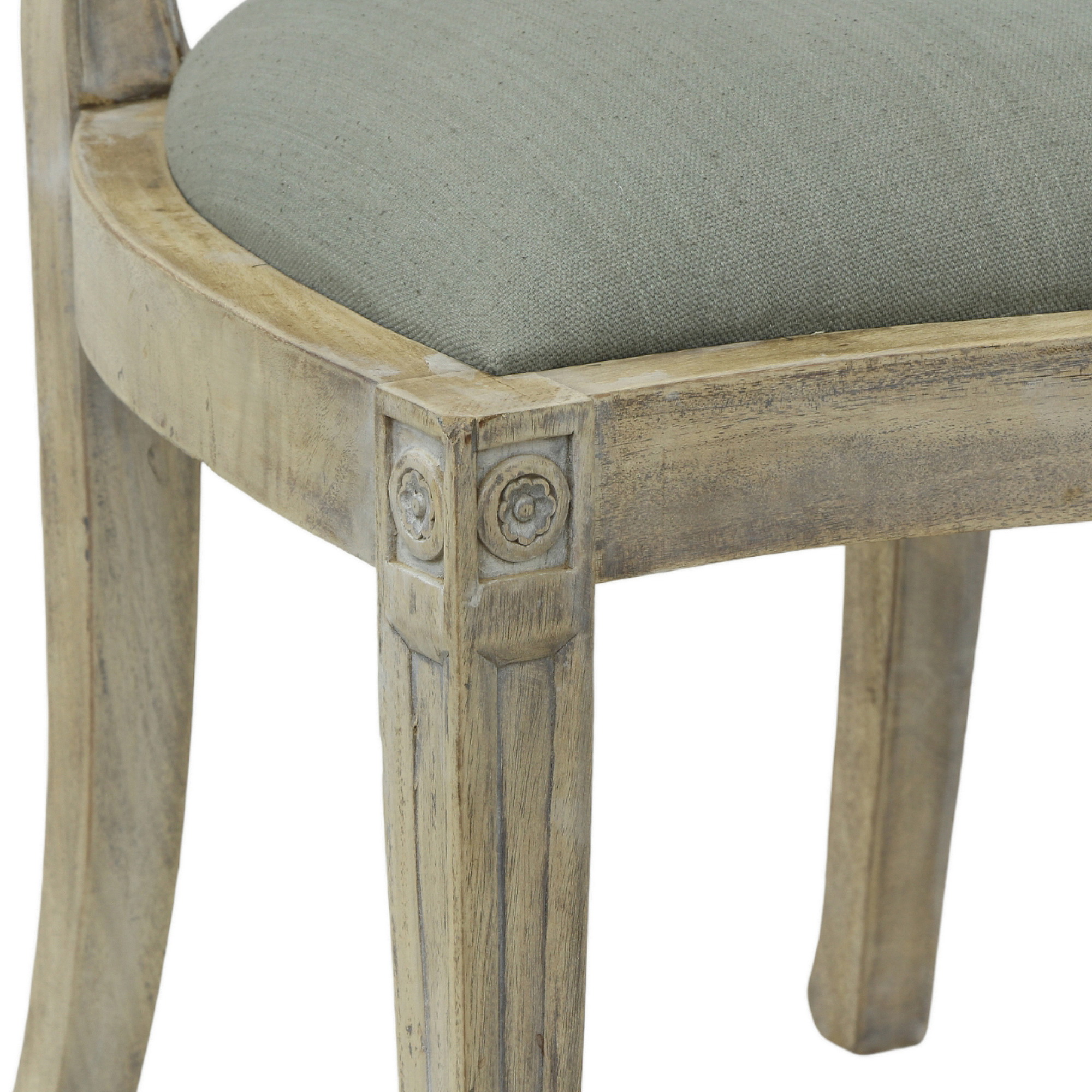 Carved back dining chairs