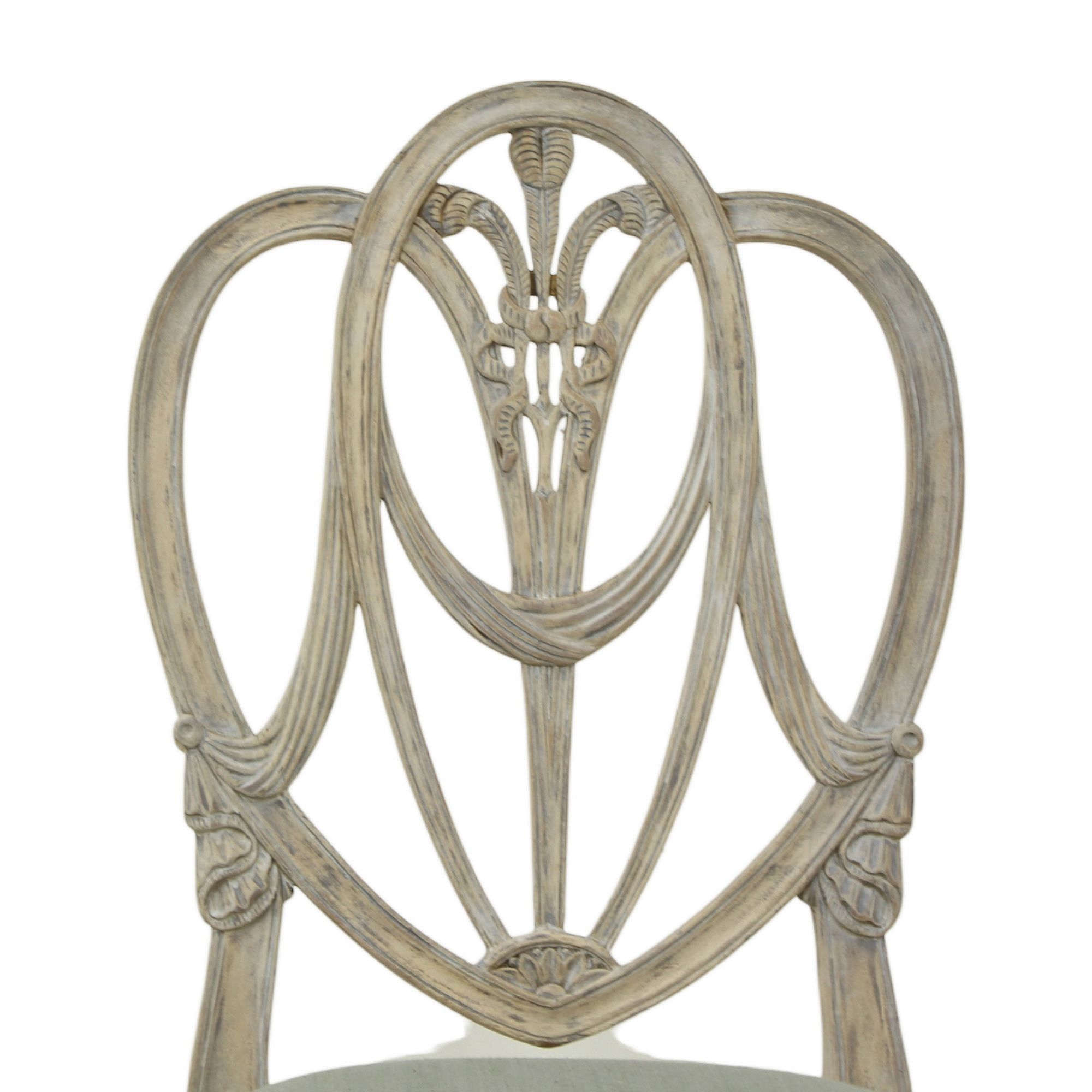 Carved back dining chairs