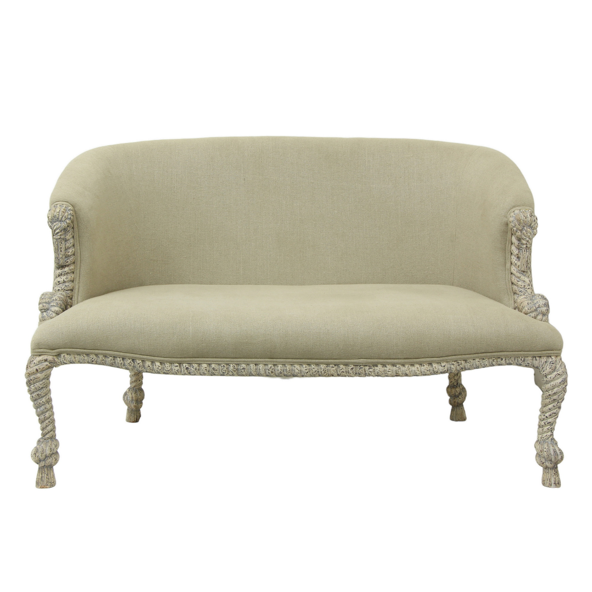 Twisted rope loveseat sofa