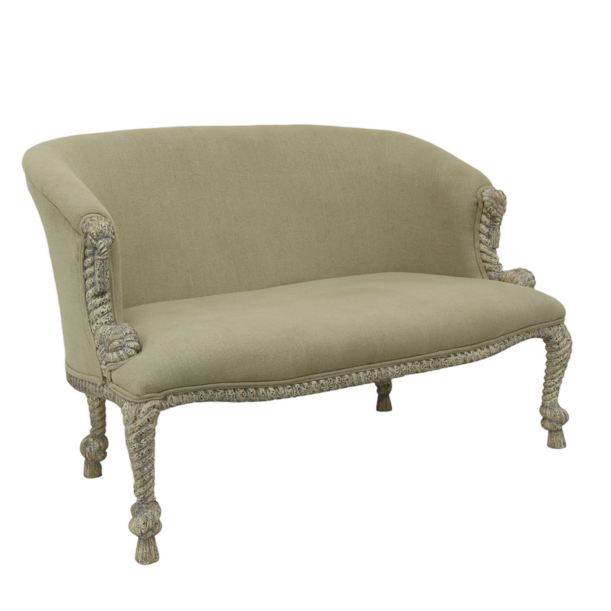 Twisted rope loveseat sofa