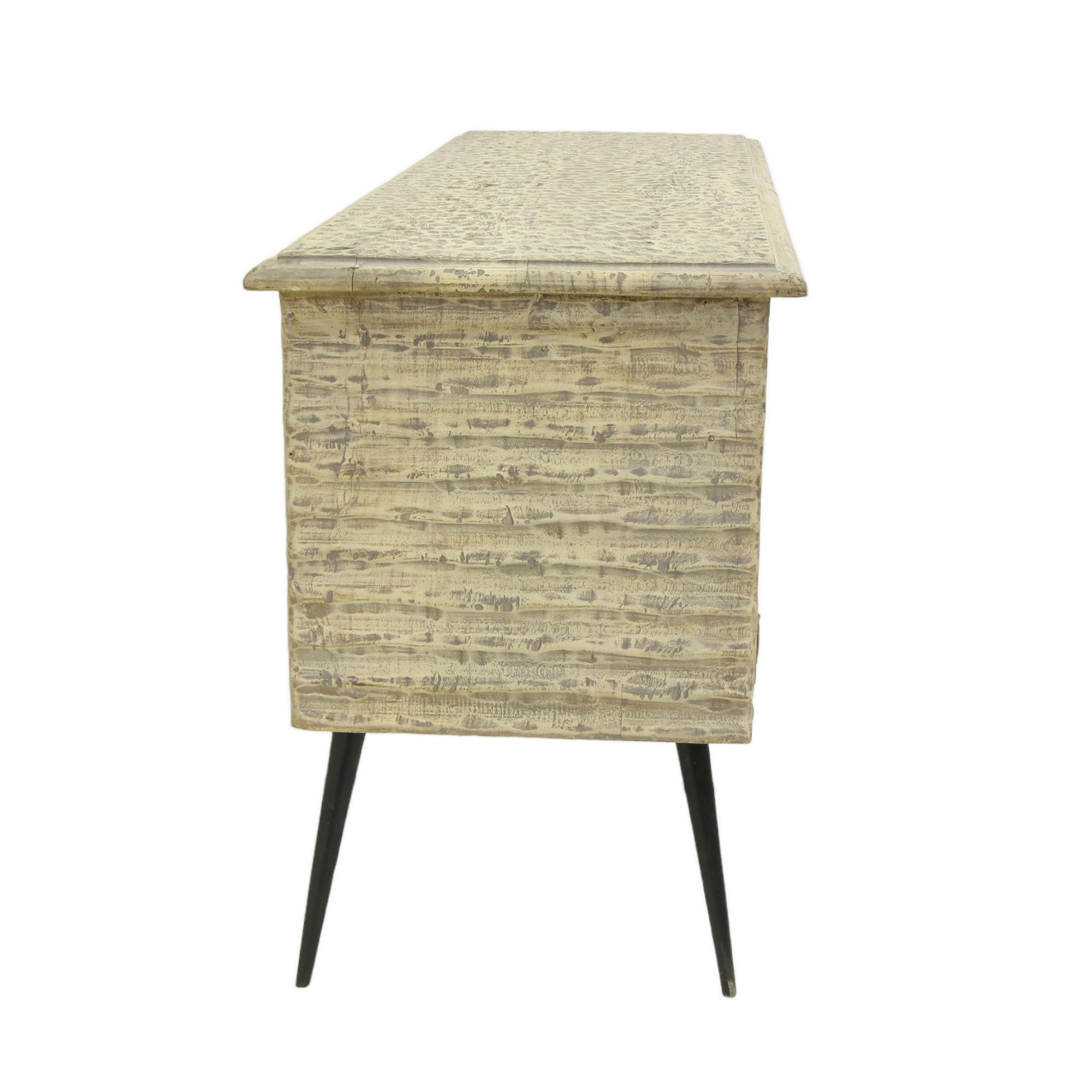 Hand hewn tv console