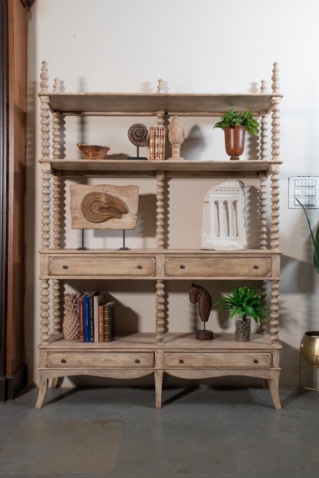 Scroll book shelf