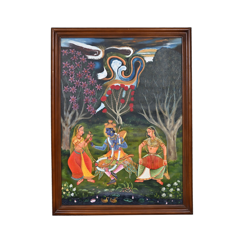 Krishna Radha Dance Painting