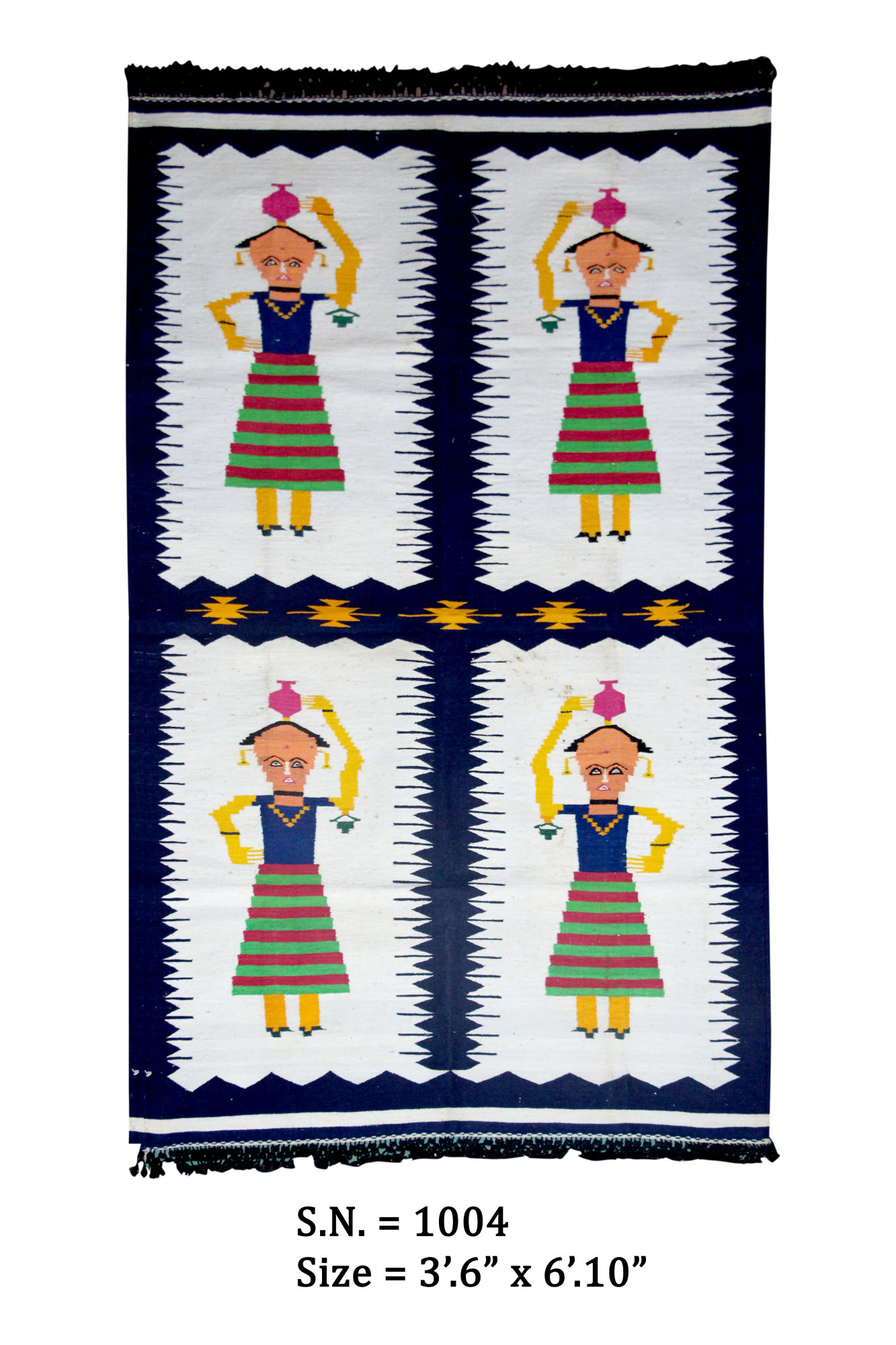 Water Bearer Vintage Flatwoven Bridal Dhurrie