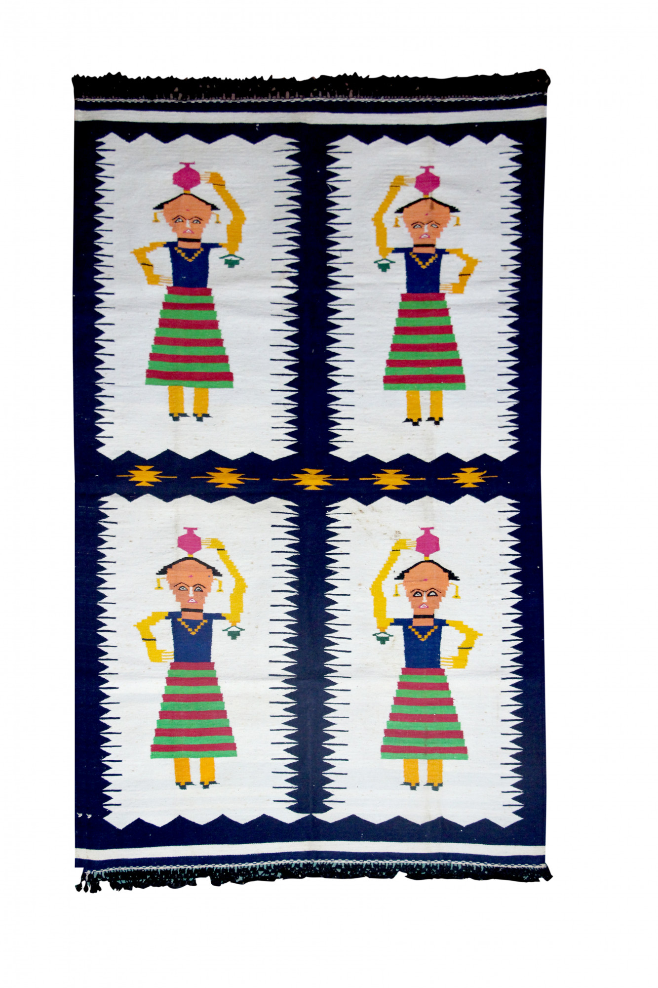 Water Bearer Vintage Flatwoven Bridal Dhurrie