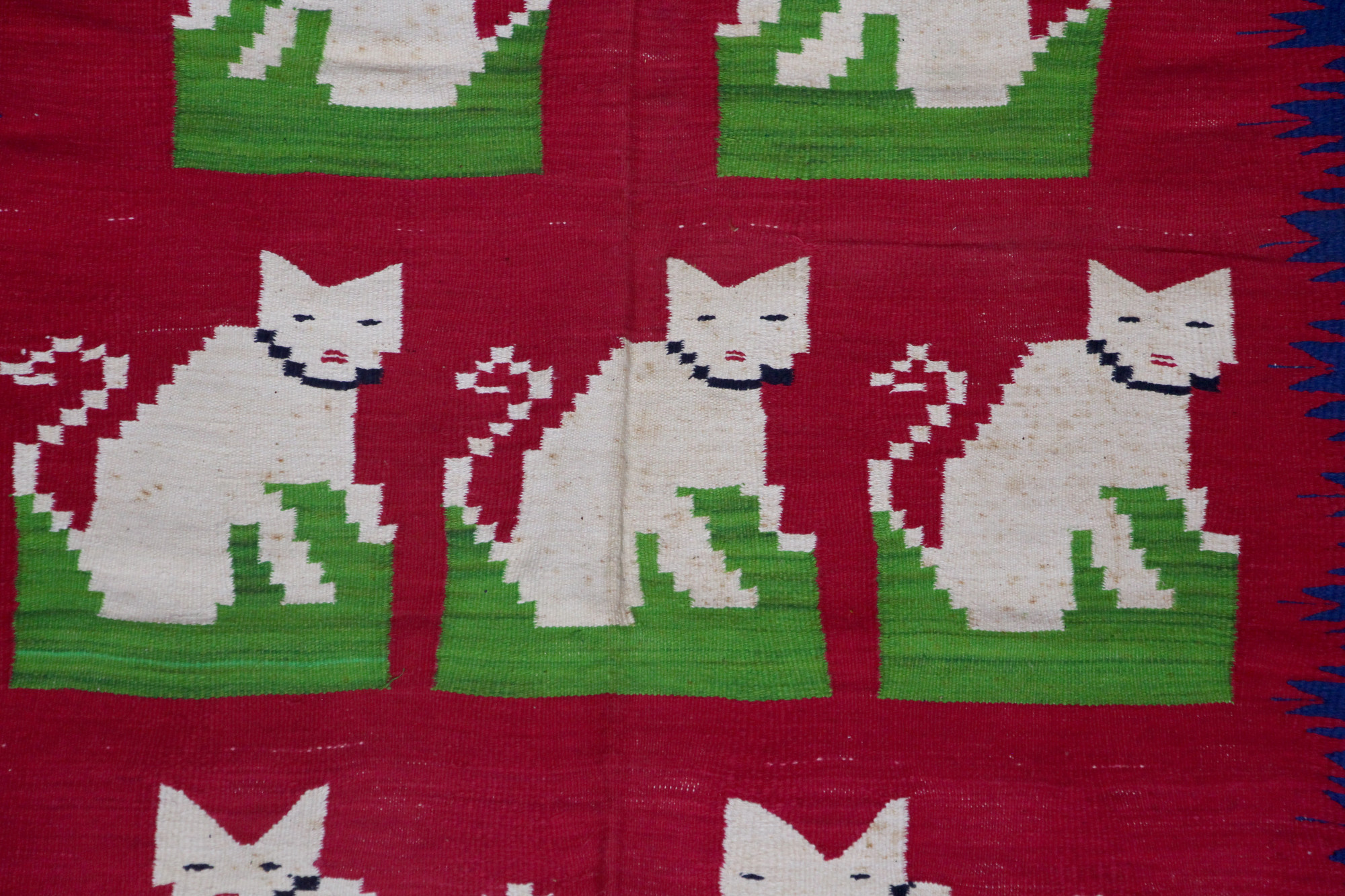 Safed Billi Folk Bridal Dhurrie