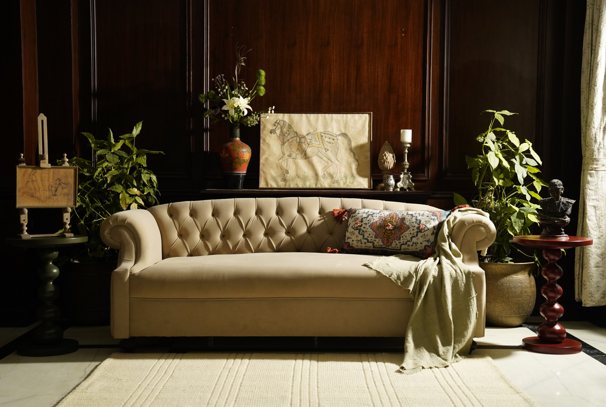 Camelback Chesterfield Sofa