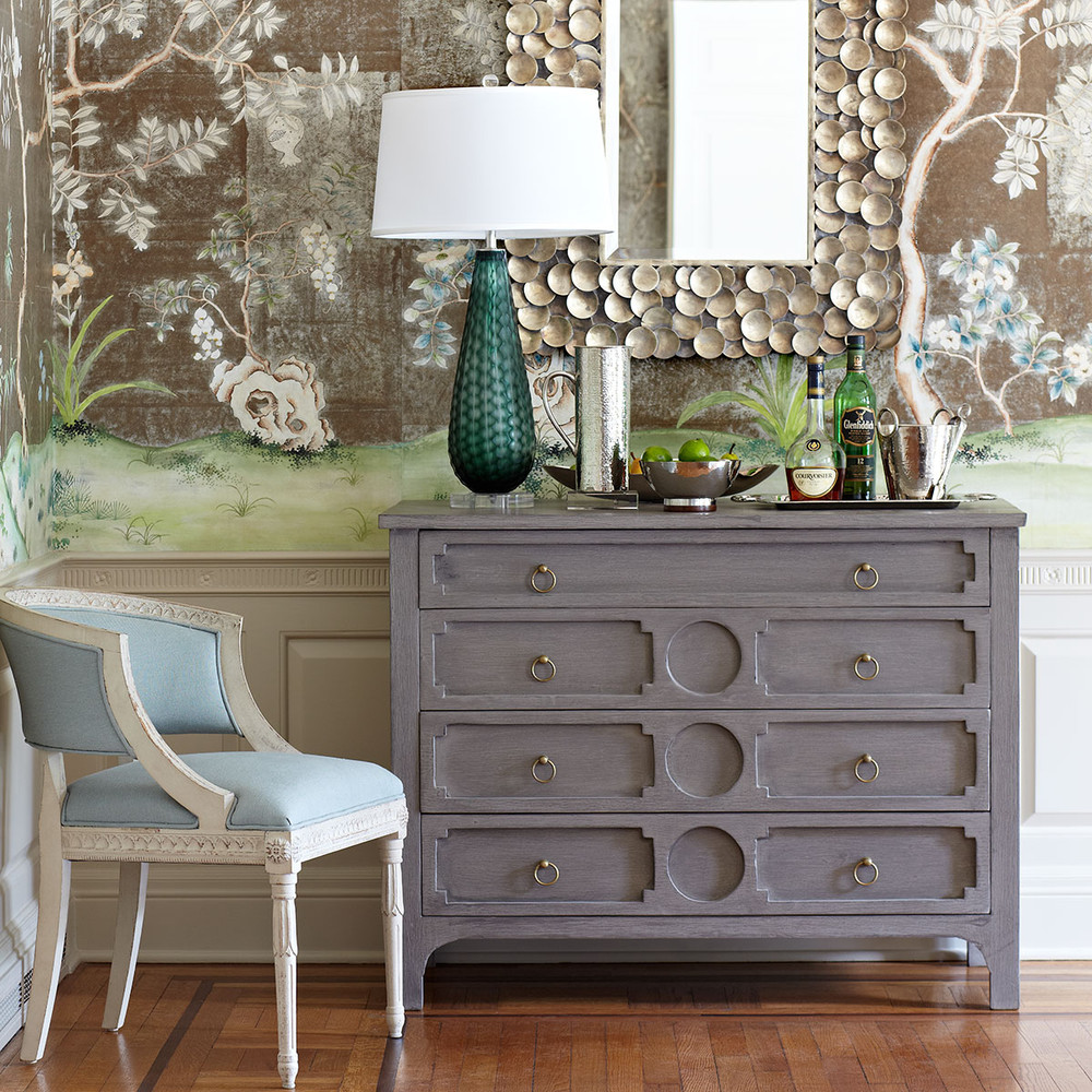 Grey Gustavian chest